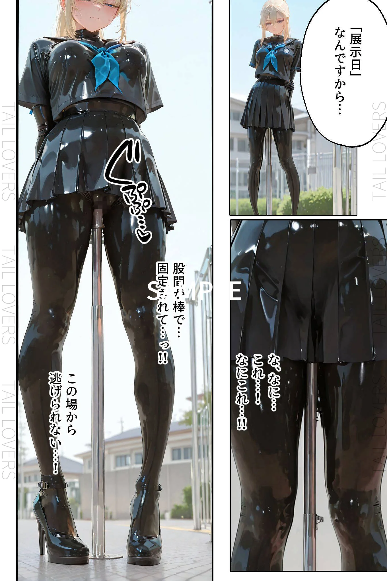 【わからせ週間】火曜日の拘束展示＆アナルセックス編｜護謨学院 辱め・制服・学園もの サンプル16ページ目（TAIL LOVERS）
