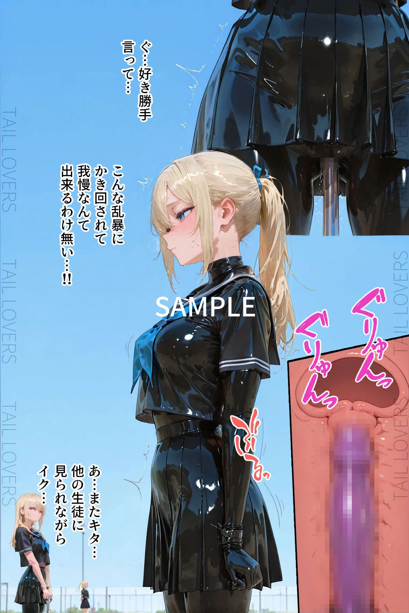 【わからせ週間】火曜日の拘束展示＆アナルセックス編｜護謨学院 辱め・制服・学園もの サンプル20ページ目（TAIL LOVERS）