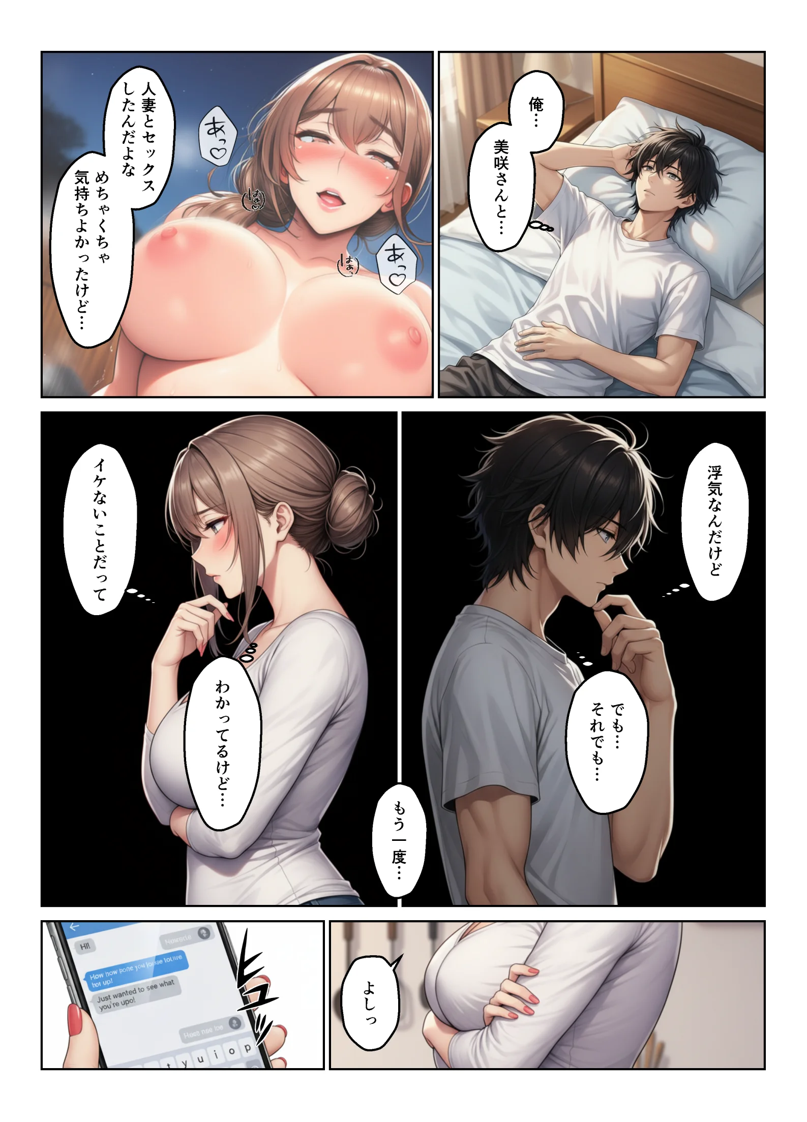 母娘丼  姉妹丼  温泉で出会った人妻と娘たちでハーレムになった話 お母さん・デカチン・巨根・ハーレム サンプル24ページ目(ヌキっぱなし)