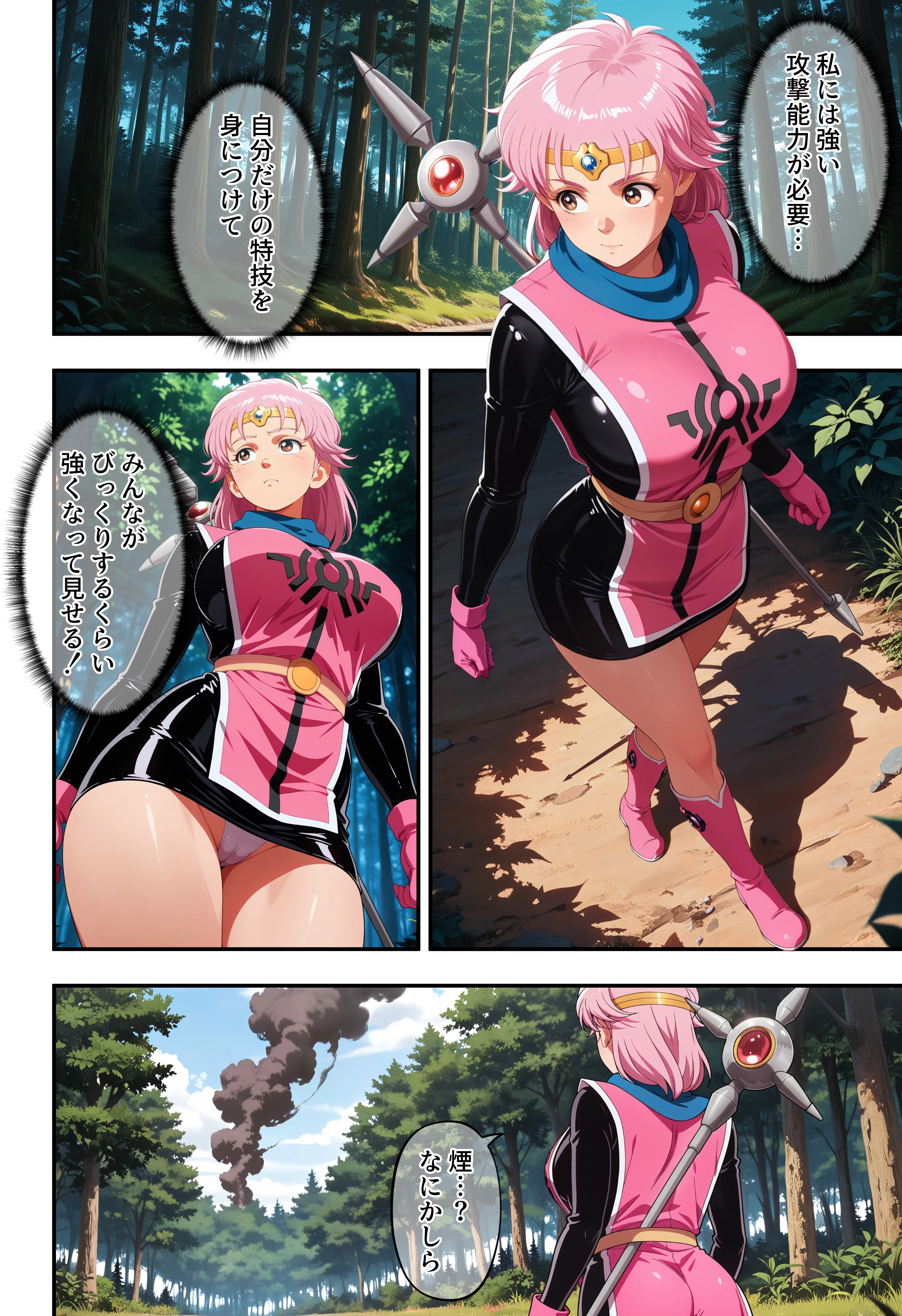 僧侶戦士、魔物の苗床に堕つ…！！？の巻 3P・4P・ファンタジー・中出し サンプル3ページ目(ETUSiAi)