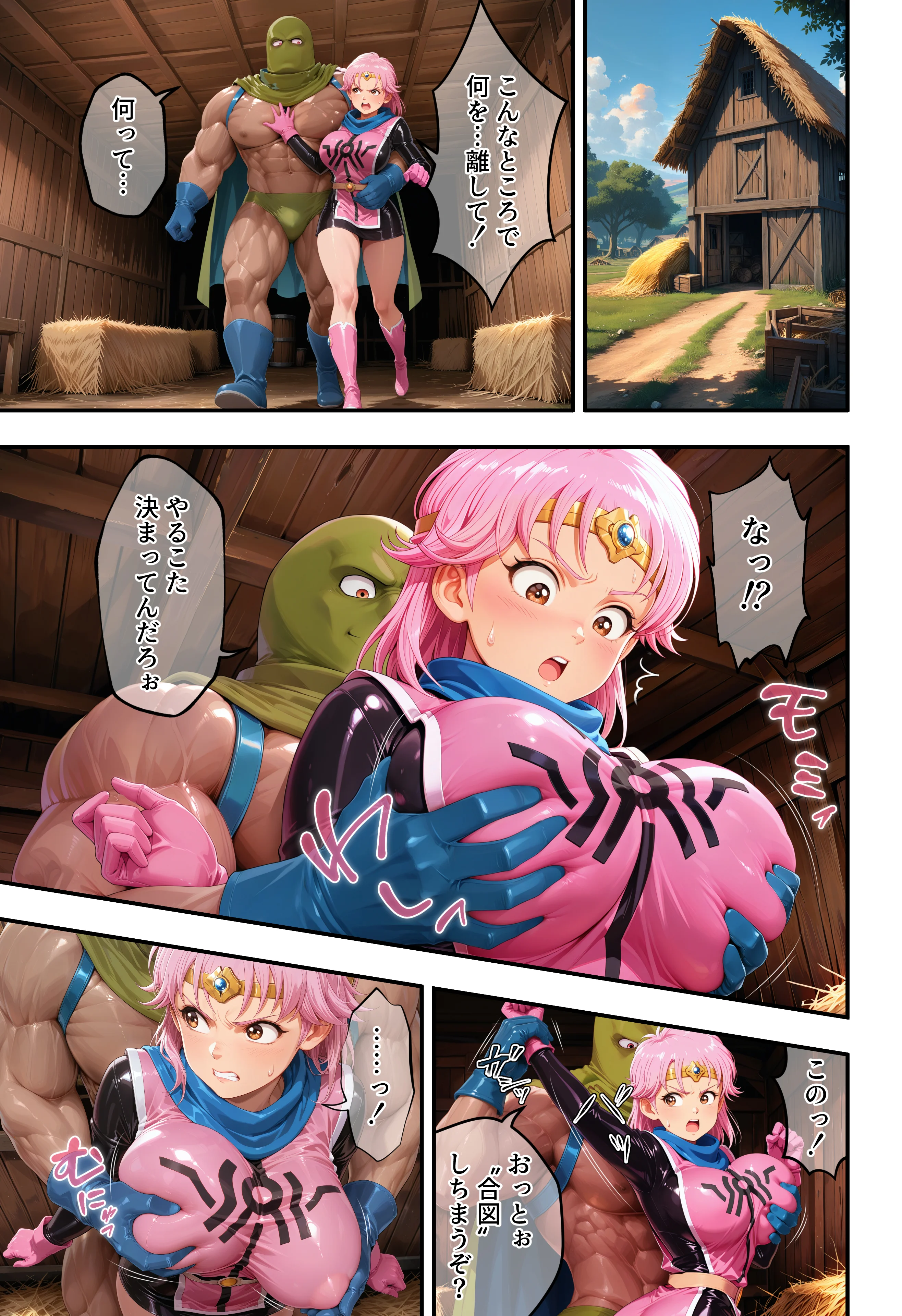 僧侶戦士、魔物の苗床に堕つ…！！？の巻 3P・4P・ファンタジー・中出し サンプル10ページ目(ETUSiAi)