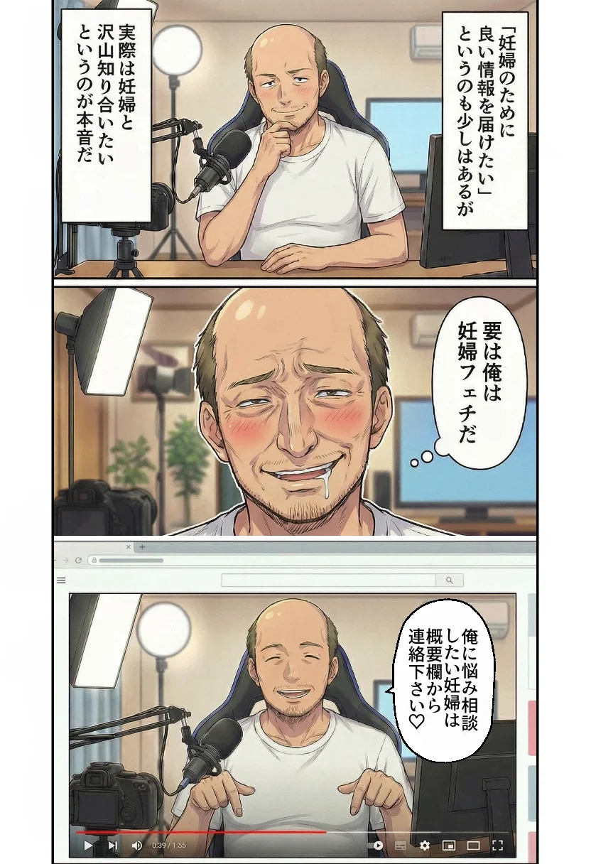 ボテ腹妊婦ハーレム〜4人の妊婦を食い散らかす中年おじさん〜【漫画283P】 3P・4P・NTR・寝取られ・アナル サンプル8ページ目(オリジナル漫画)