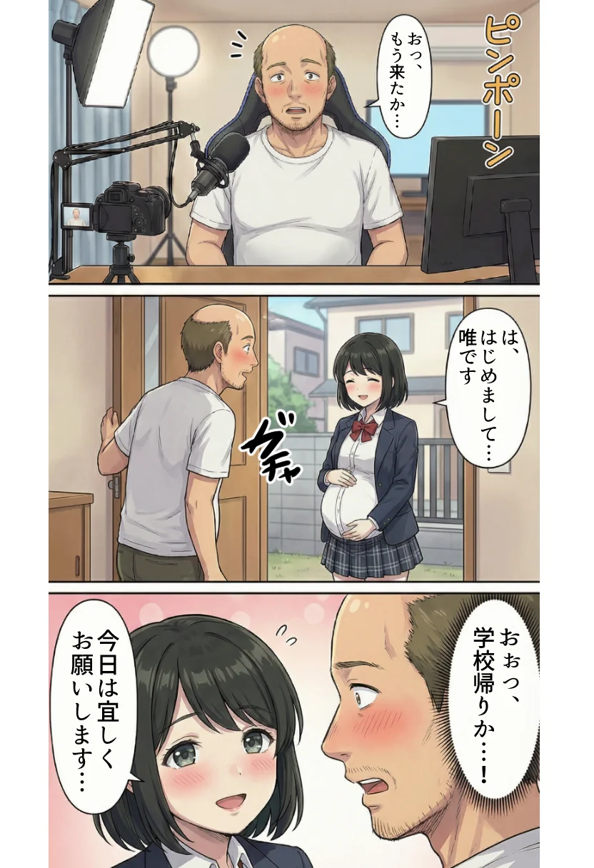 ボテ腹妊婦ハーレム〜4人の妊婦を食い散らかす中年おじさん〜【漫画283P】 3P・4P・NTR・寝取られ・アナル サンプル11ページ目(オリジナル漫画)