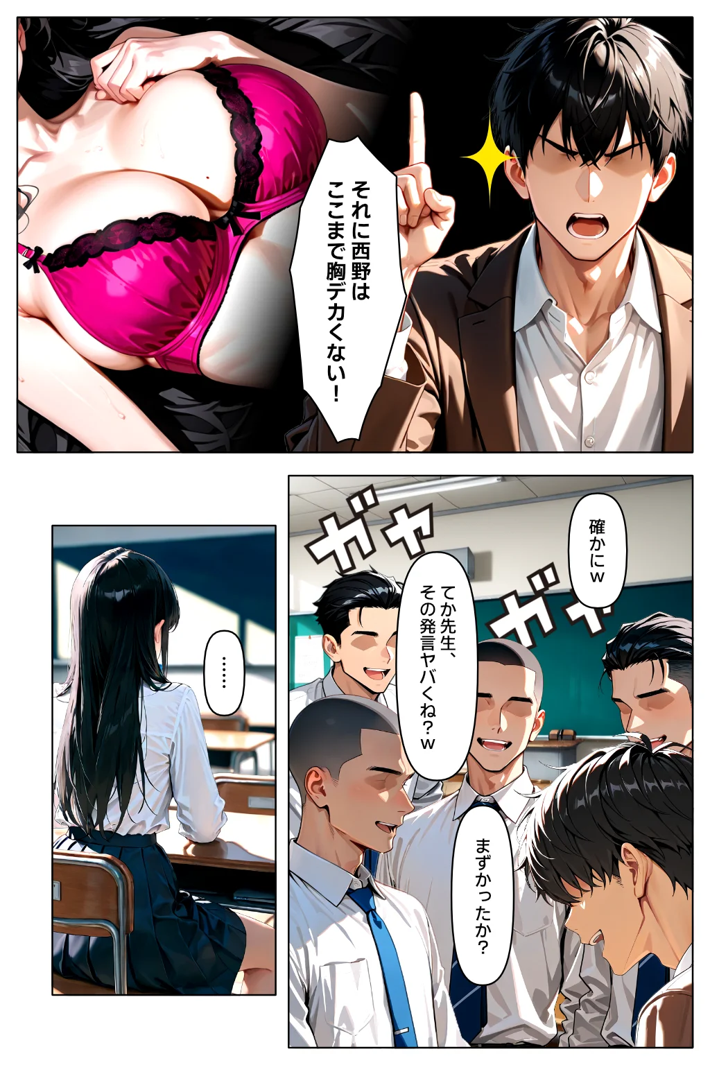 続・裏アカがバレて絶望する教え子を脅迫し、俺の性奴●にする話 フェラ・ロングヘア・中出し サンプル8ページ目(欲望の花園)