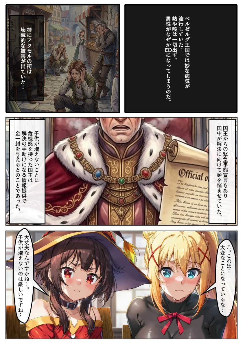 この素晴らしいハーレムで孕ませを！男はボク一人でヒロイン達を妊娠させろ！ 処女・巨乳・中出し サンプル1ページ目（黒糖サムライ）