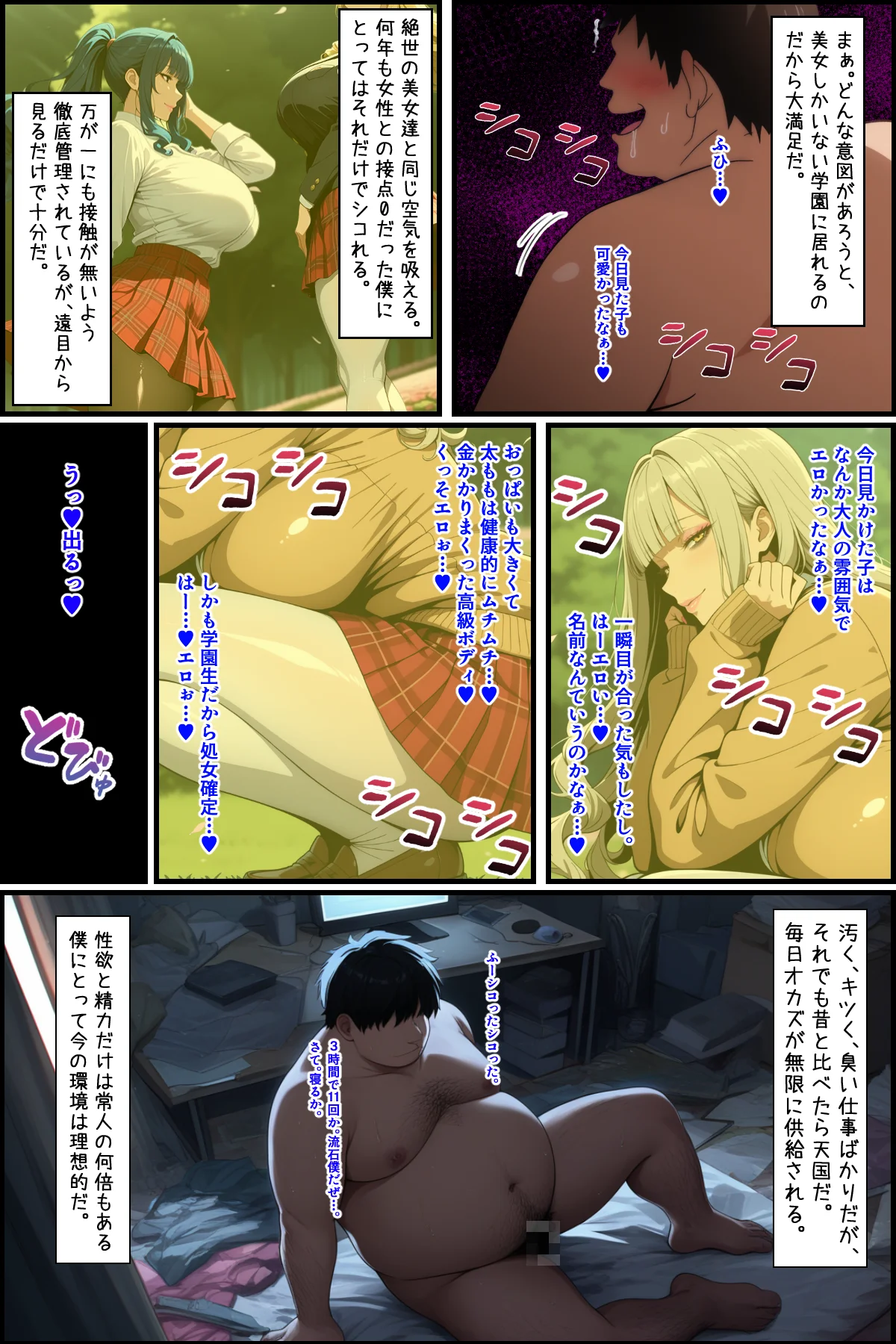 爆乳お嬢様もドスケベ熟女も特異体質で更生させる！学園長も先生もメイドも学園生も完堕ちさせてラブラブする話 処女・熟女・巨乳 サンプル4ページ目（あちみ屋）