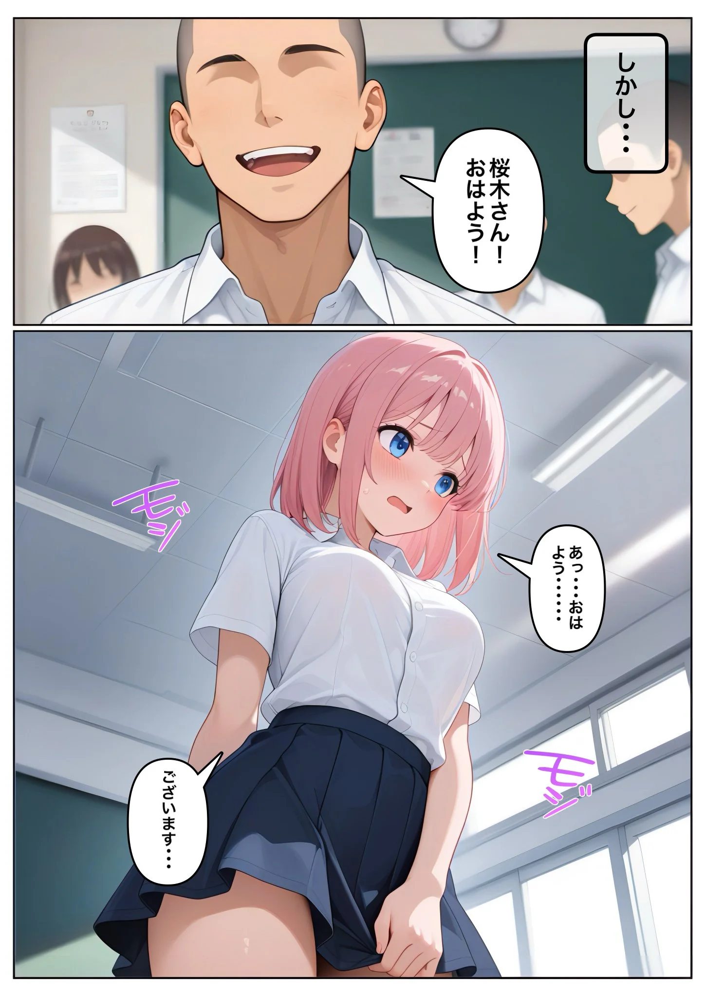 男子NGマドンナとヤルには不意打ち挿入しかなかった クンニ・制服・処女 サンプル3ページ目（コノコモアノコモ）