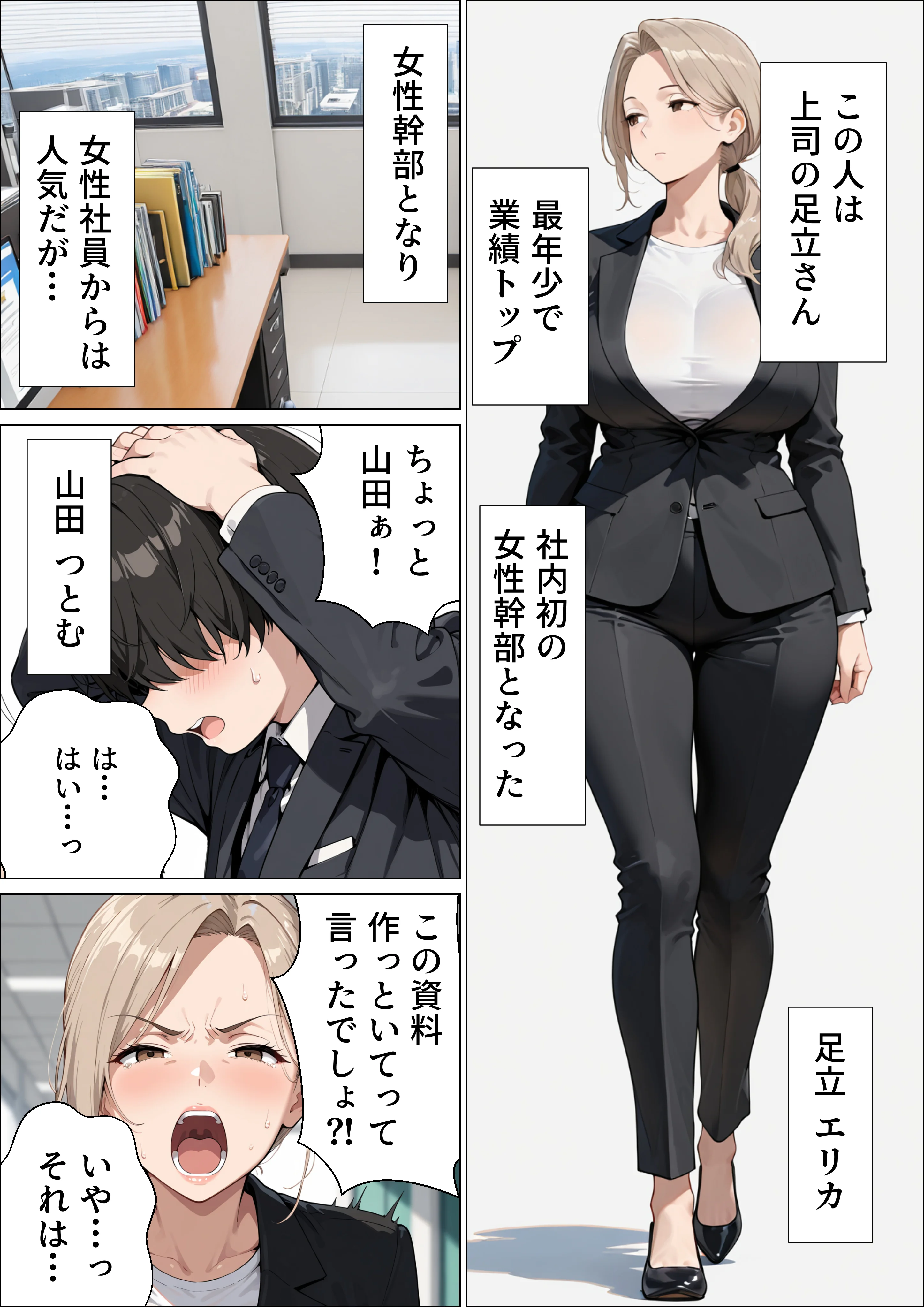 婚活中の爆乳OLの先輩と極太チンポでお仕置きセックス イラマチオ・オフィス・職場・お姉さん サンプル1ページ目(すぷらっしゅまうんてん)