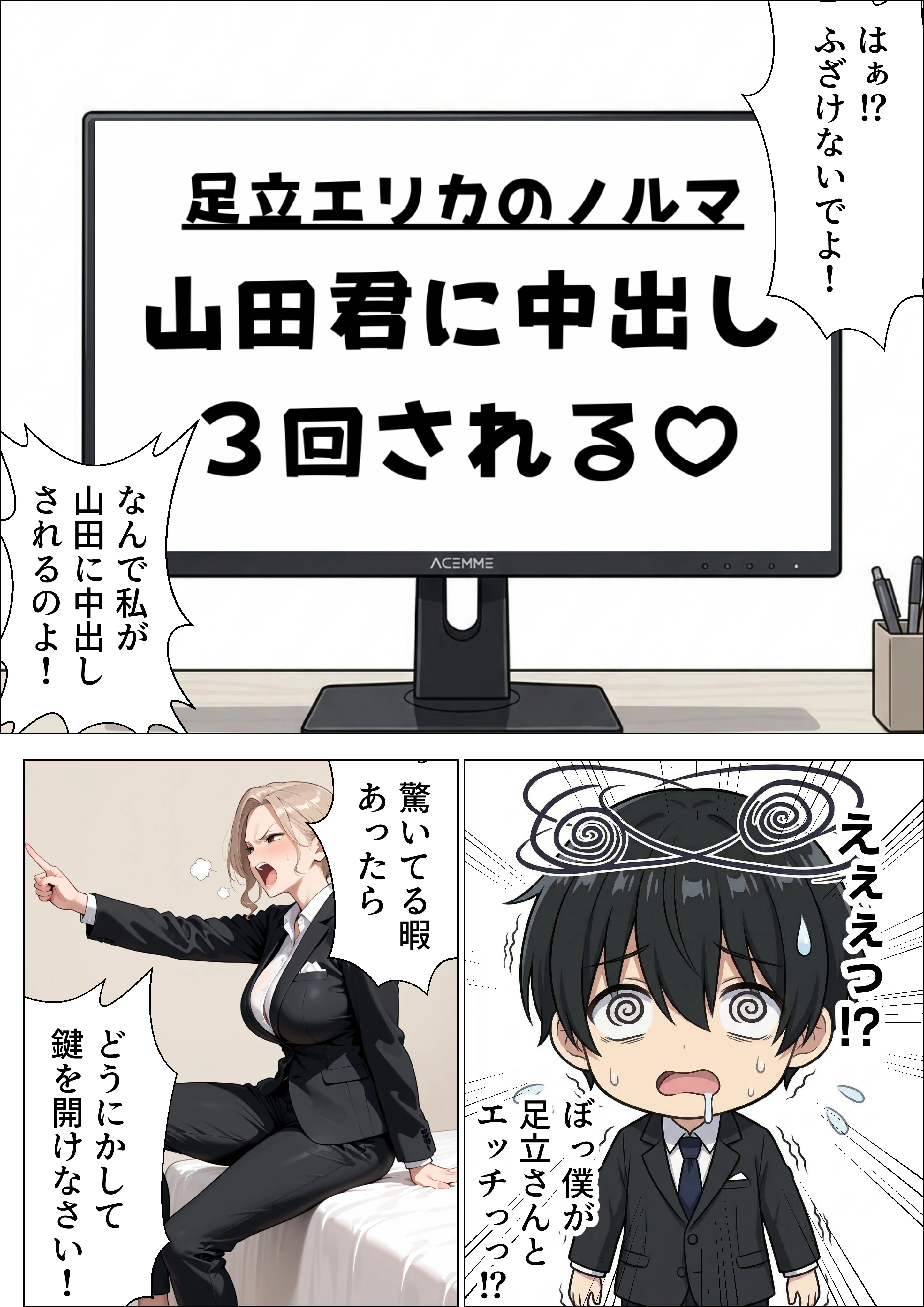 婚活中の爆乳OLの先輩と極太チンポでお仕置きセックス イラマチオ・オフィス・職場・お姉さん サンプル10ページ目(すぷらっしゅまうんてん)
