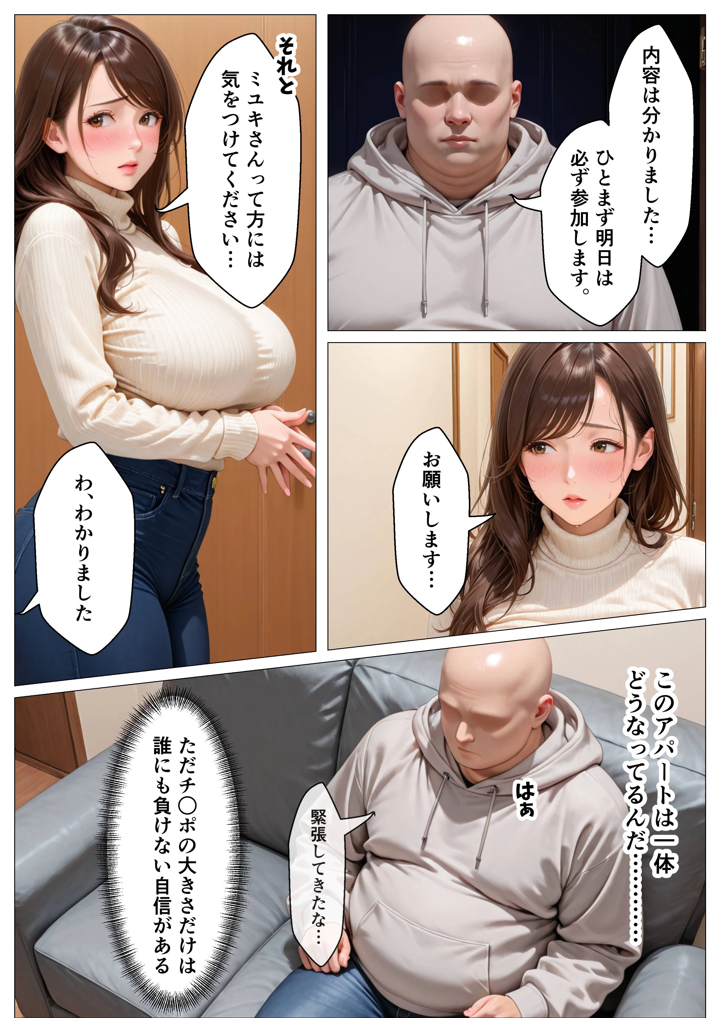 俺のアパートはチンポの長さで序列が決まる世界 辱め・熟女・人妻・主婦 サンプル5ページ目（オナット製造）