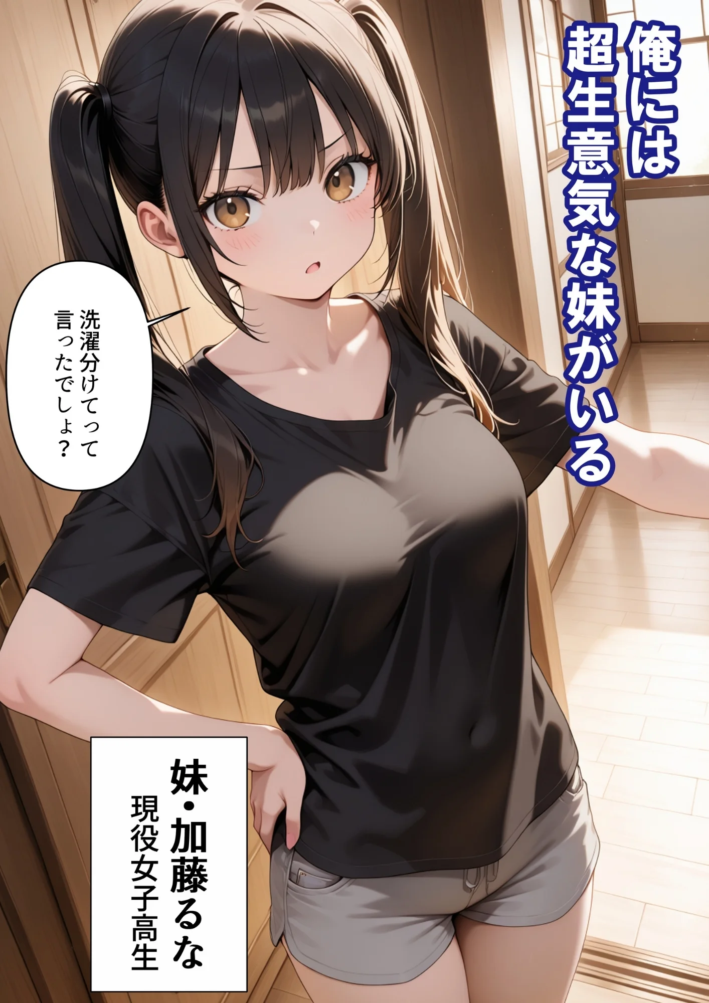 めちゃくちゃ生意気な現役女子校生アイドルの妹のパンツでシコっていたら... アイドル・アナル・オナニー サンプル1ページ目(ルミナ)