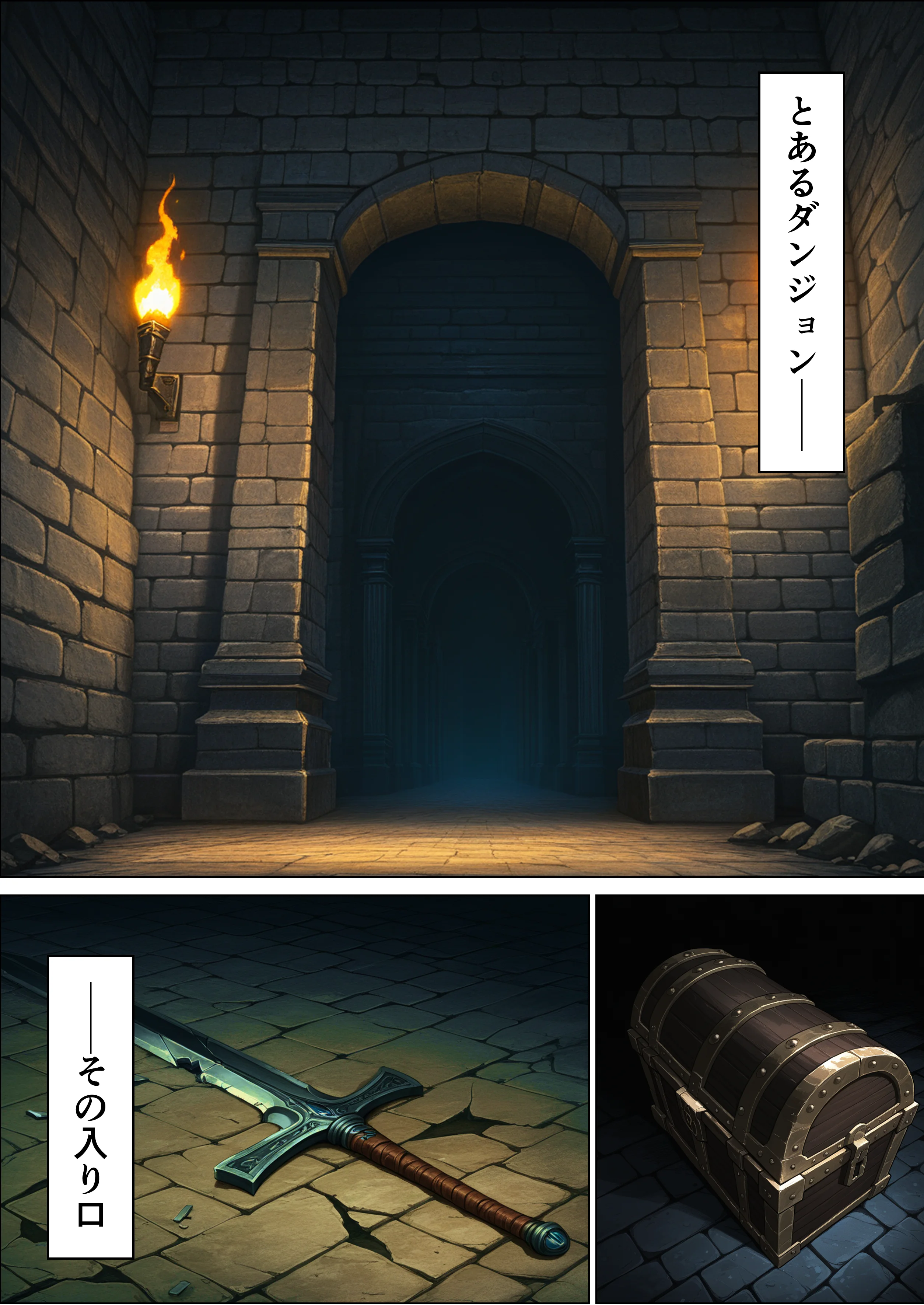 ダンジョンの罠は快楽でしか解除できないッ！？〜パシリの俺と格上女だけのパーティ〜 Trap.1 アヘ顔・ファンタジー・フルカラー サンプル1ページ目(世の中)