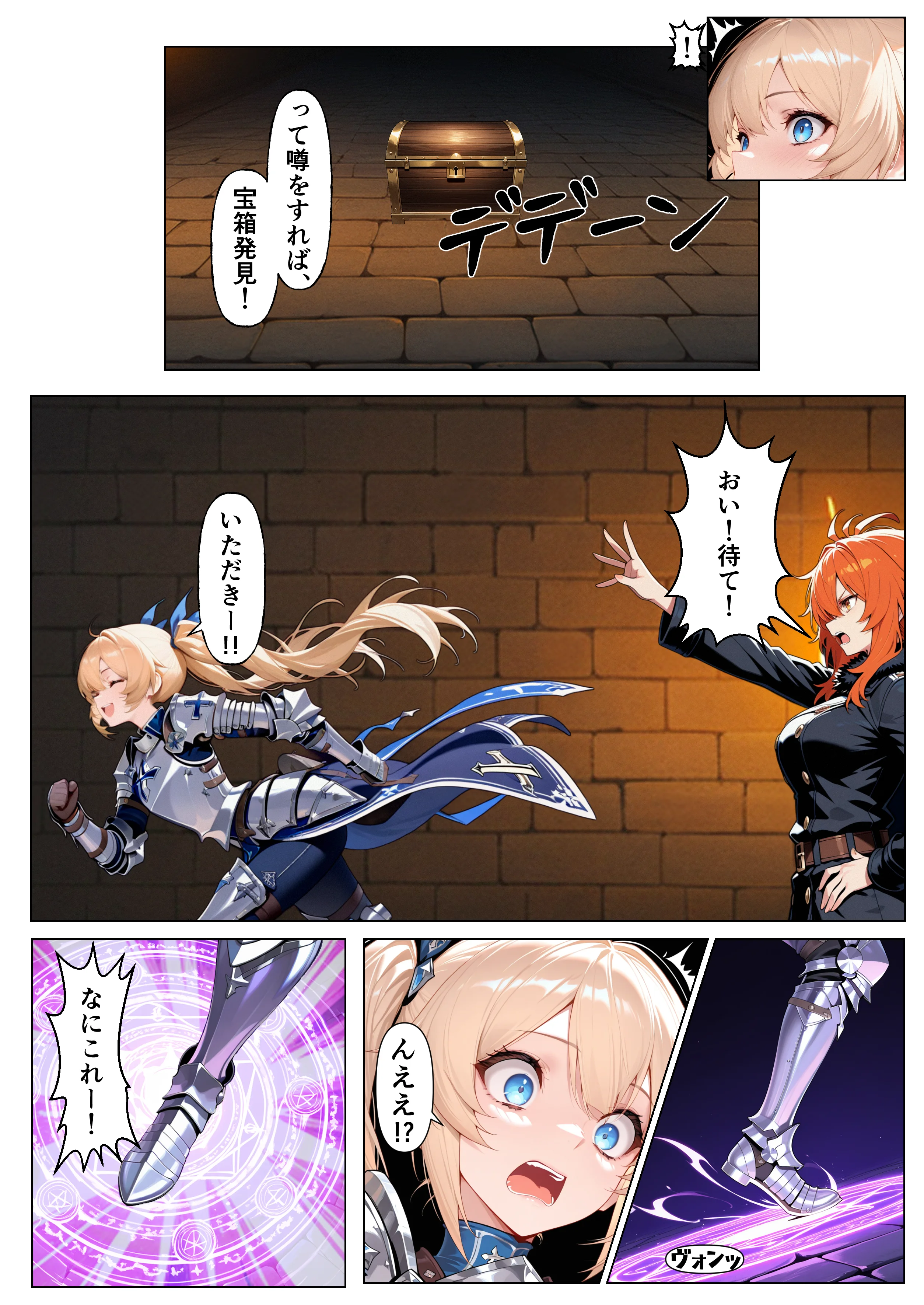 ダンジョンの罠は快楽でしか解除できないッ！？〜パシリの俺と格上女だけのパーティ〜 Trap.1 アヘ顔・ファンタジー・フルカラー サンプル11ページ目(世の中)