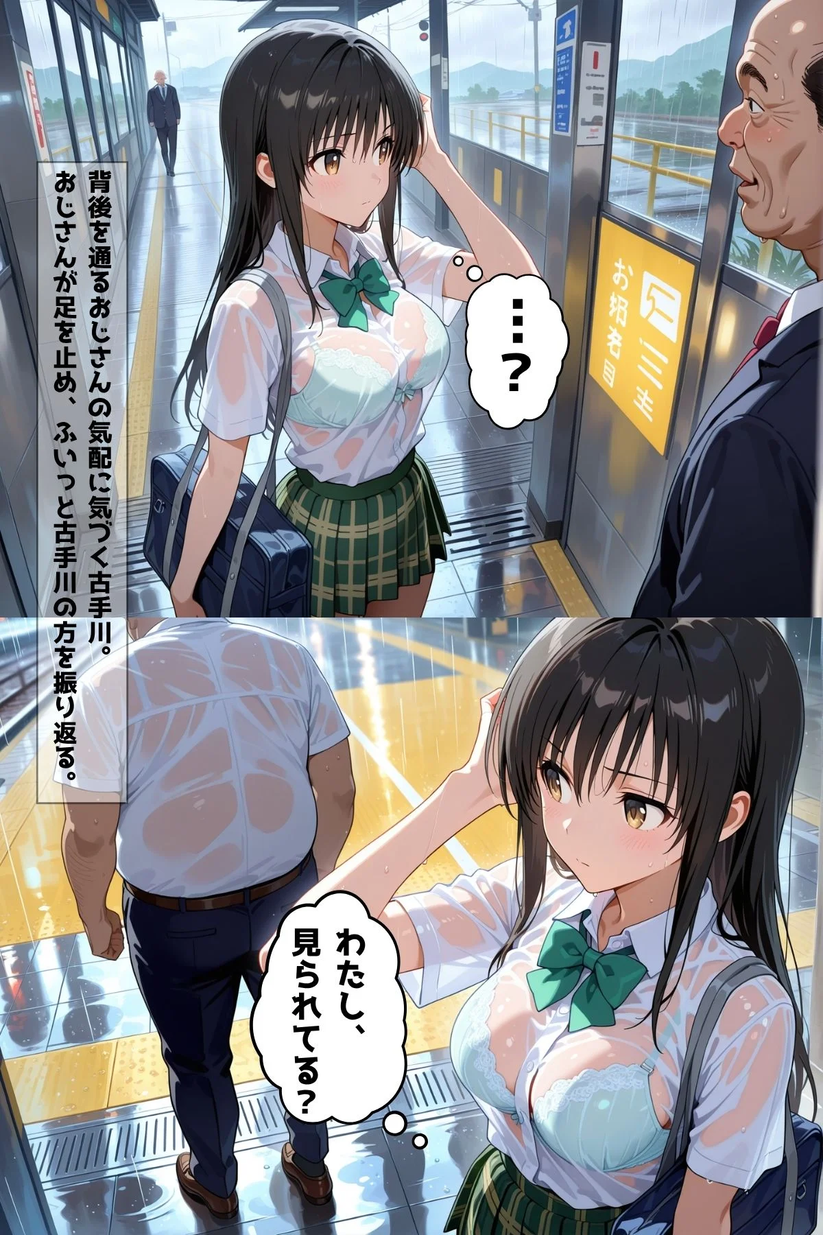 雨の日はハレンチに 制服・処女・学園もの サンプル4ページ目（凛ぐらむ）