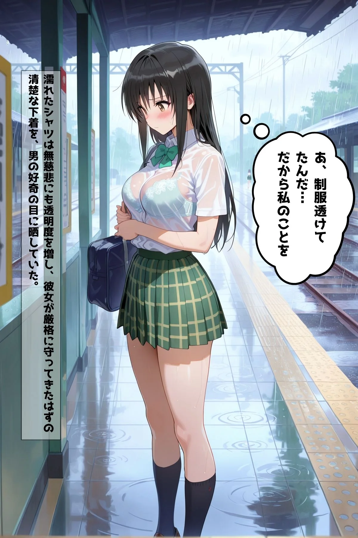 雨の日はハレンチに 制服・処女・学園もの サンプル5ページ目（凛ぐらむ）