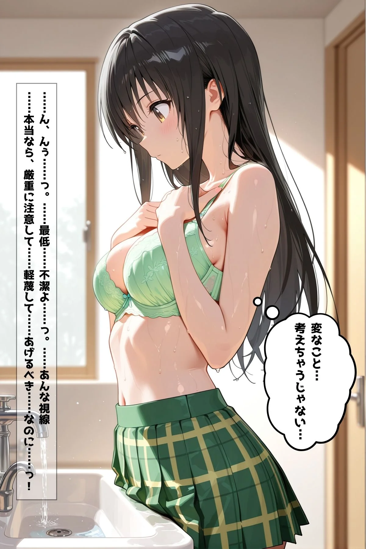 雨の日はハレンチに 制服・処女・学園もの サンプル9ページ目（凛ぐらむ）