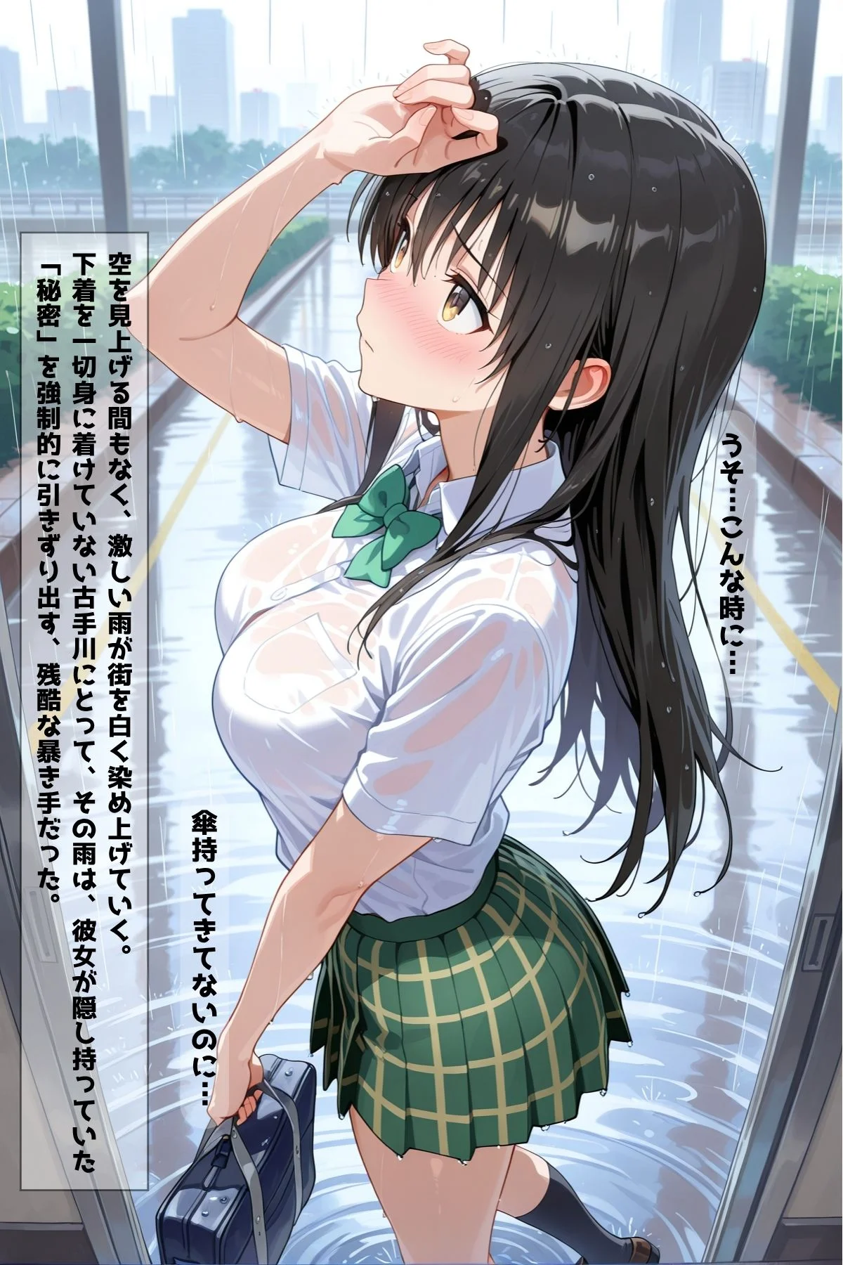 雨の日はハレンチに 制服・処女・学園もの サンプル16ページ目（凛ぐらむ）