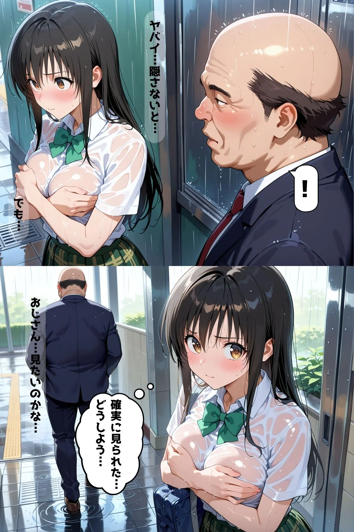 雨の日はハレンチに 制服・処女・学園もの サンプル18ページ目（凛ぐらむ）