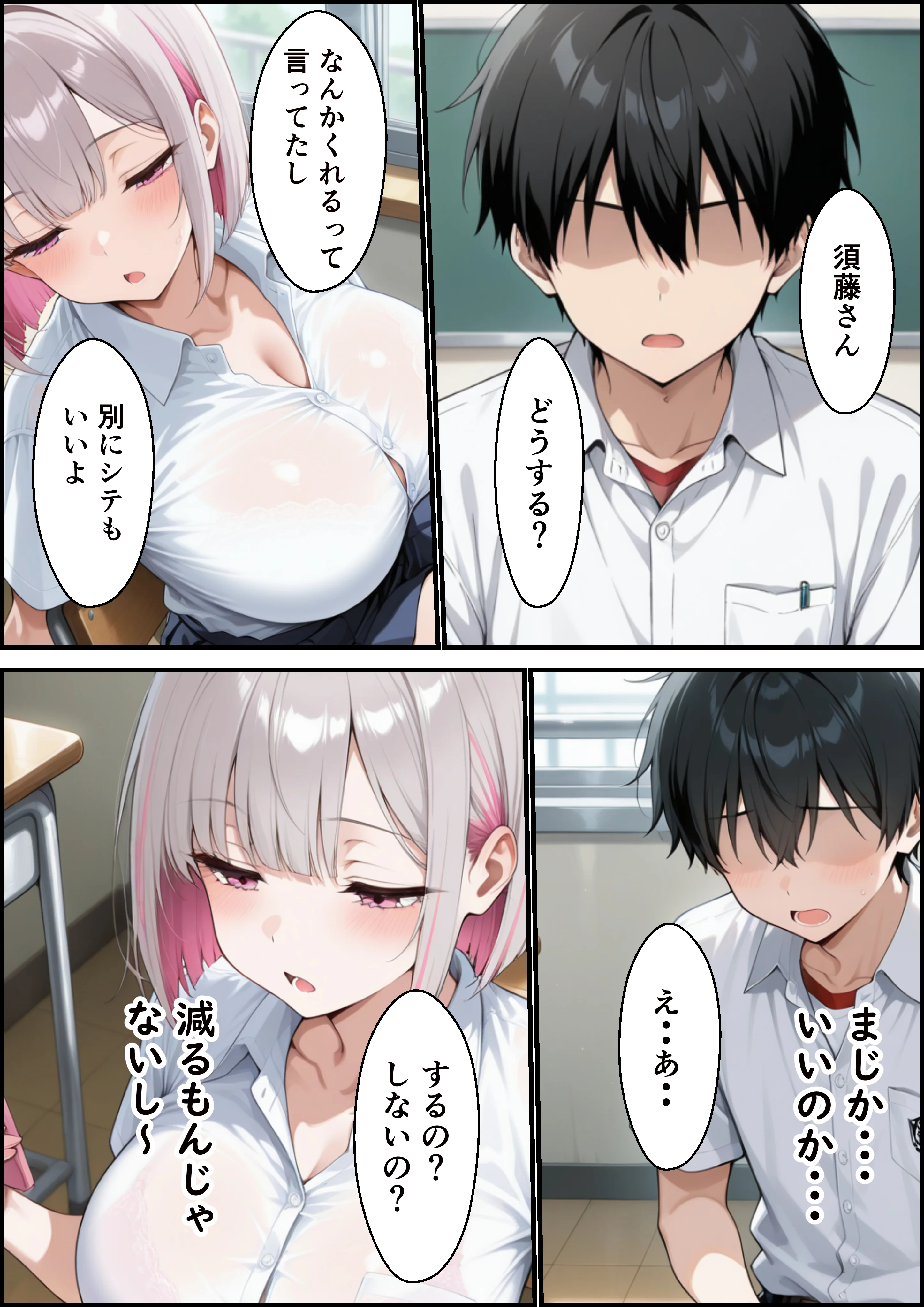 レアキャラダウナーギャルに射精管理されてたはずがイチャラブセックスした話 キス・ギャル・ダウナー サンプル7ページ目(ビッチ女子高生)