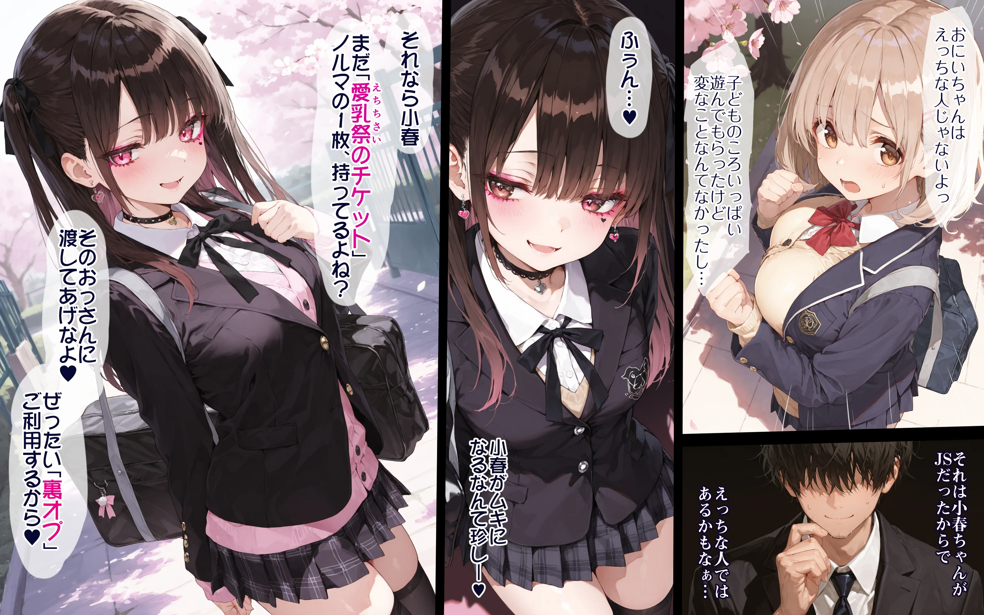 2年H組裏JKフーゾクやってま〜す☆【えちえち学園 愛乳祭】 制服・処女・お嬢様・令嬢 サンプル16ページ目（EchicalH）