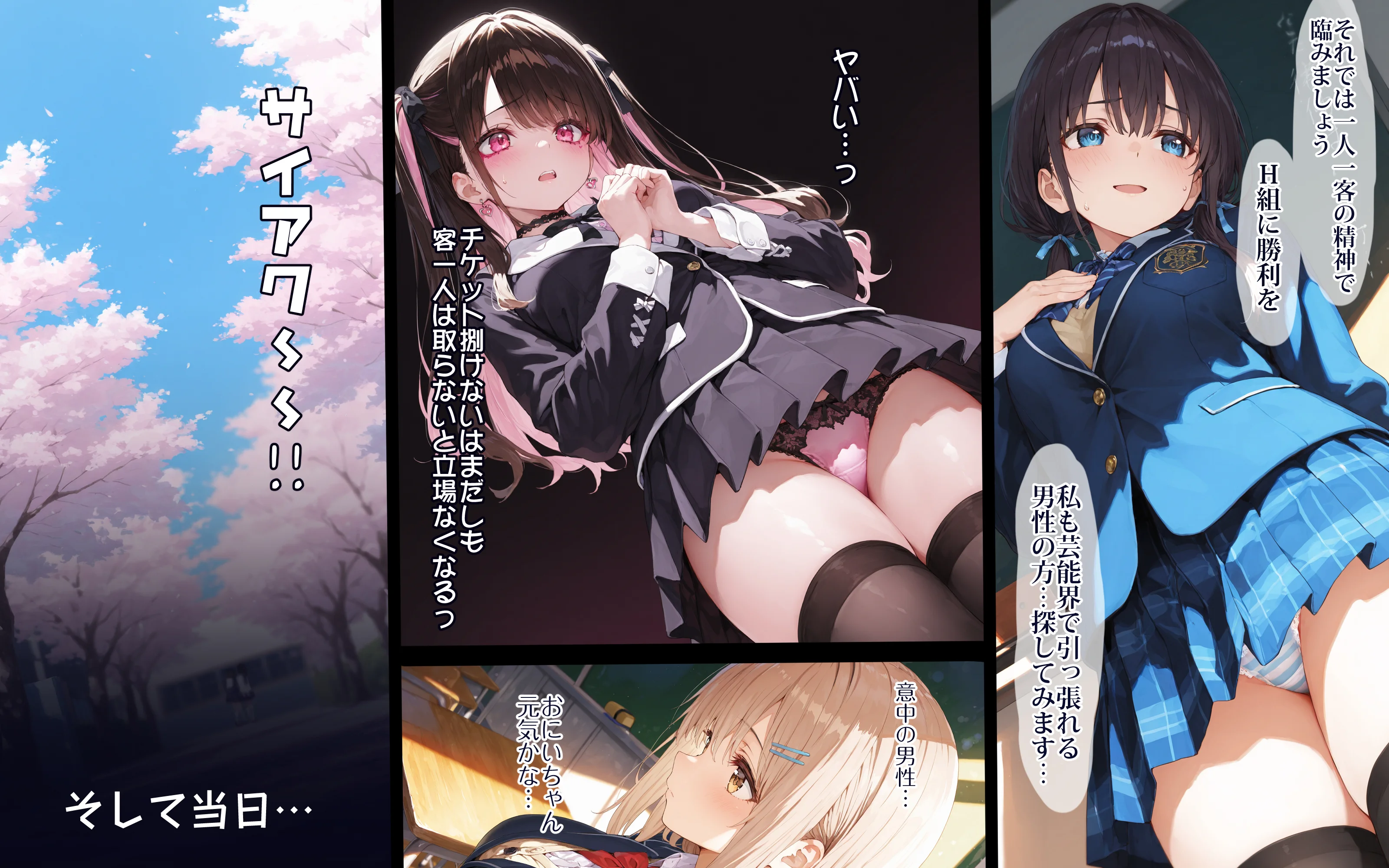 2年H組裏JKフーゾクやってま〜す☆【えちえち学園 愛乳祭】 制服・処女・お嬢様・令嬢 サンプル26ページ目（EchicalH）