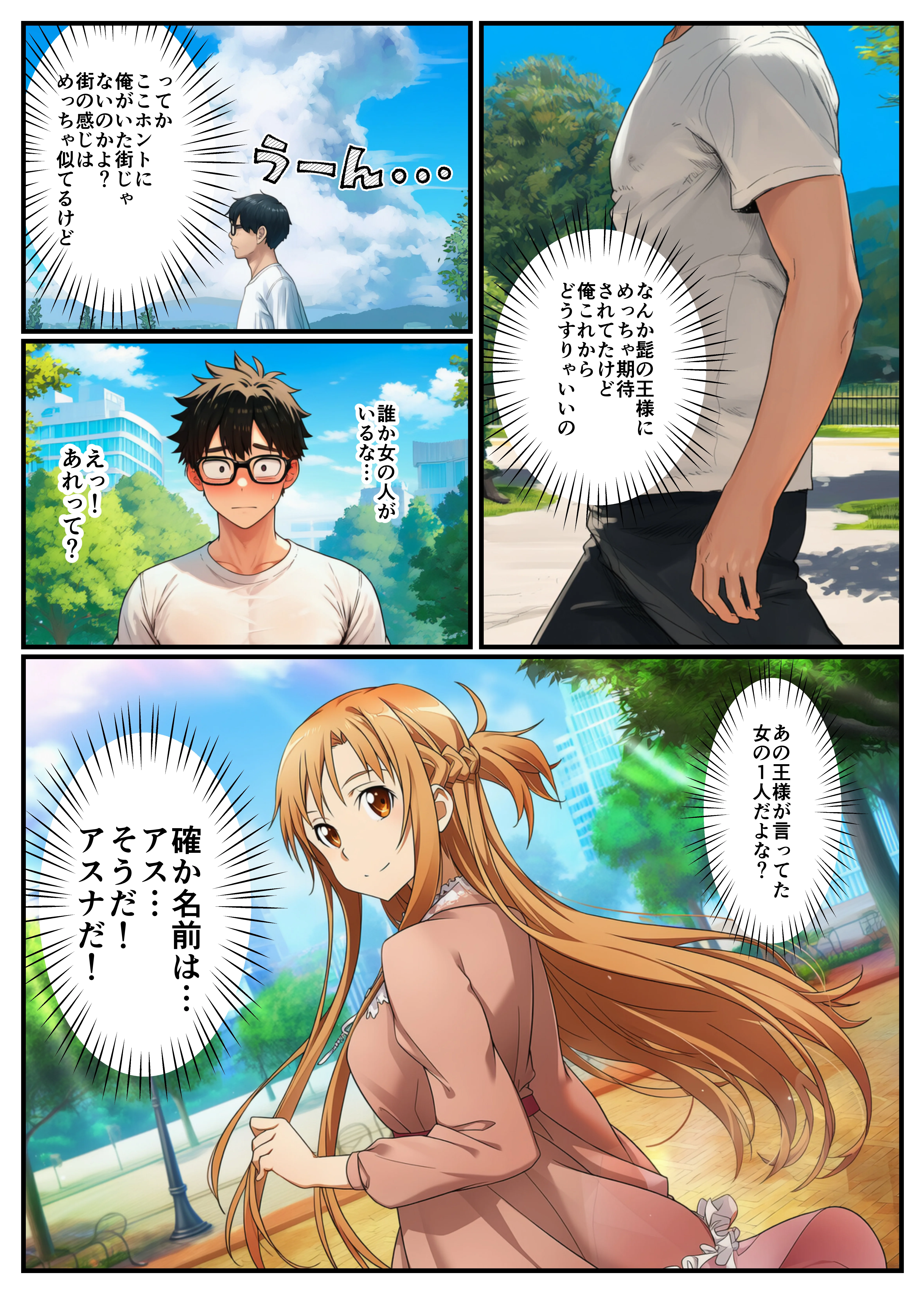 転生した俺がSAOの美女とハーレムセックスした件 オナニー・ハーレム・ファンタジー サンプル7ページ目(イッキ)