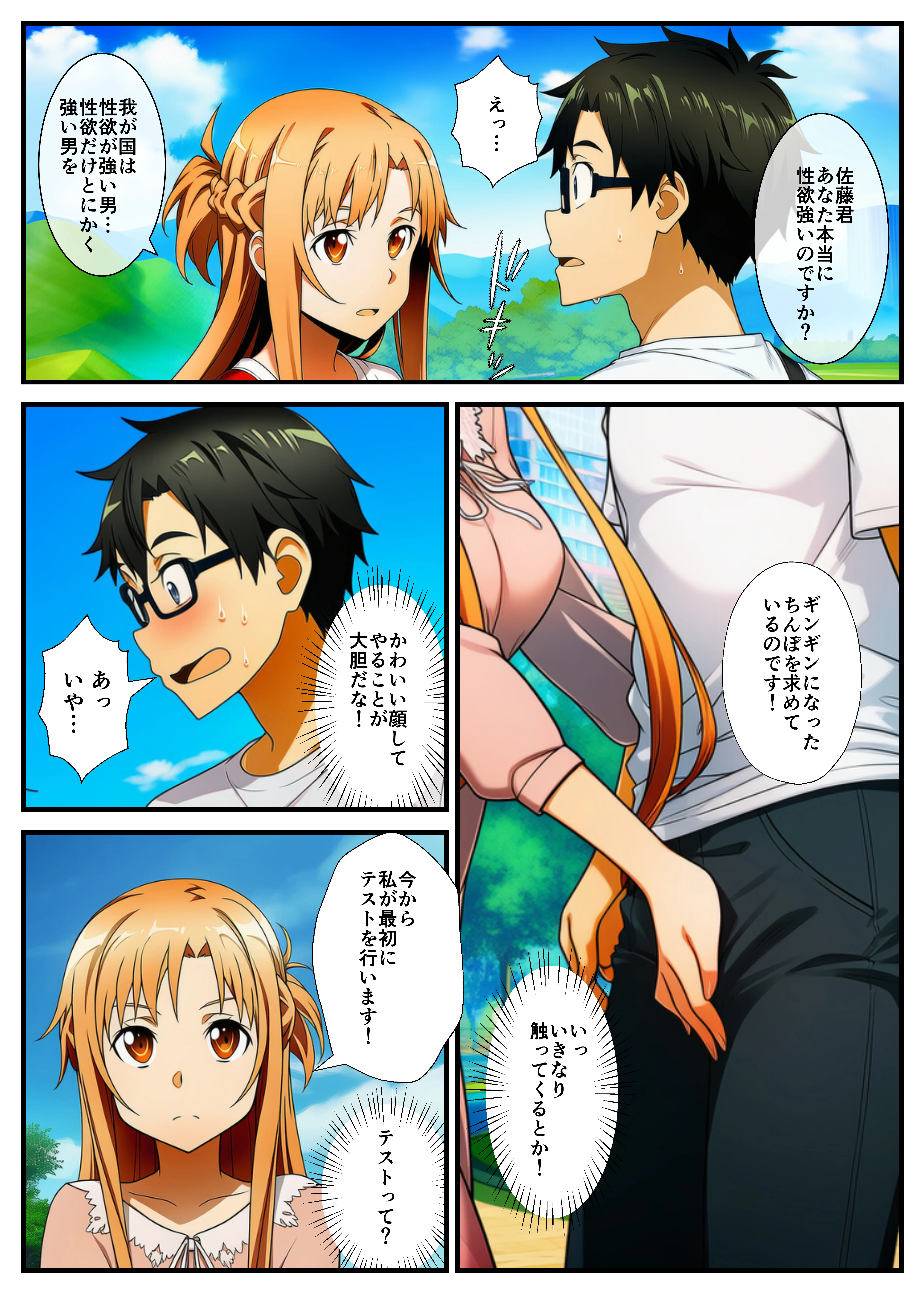 転生した俺がSAOの美女とハーレムセックスした件 オナニー・ハーレム・ファンタジー サンプル9ページ目(イッキ)