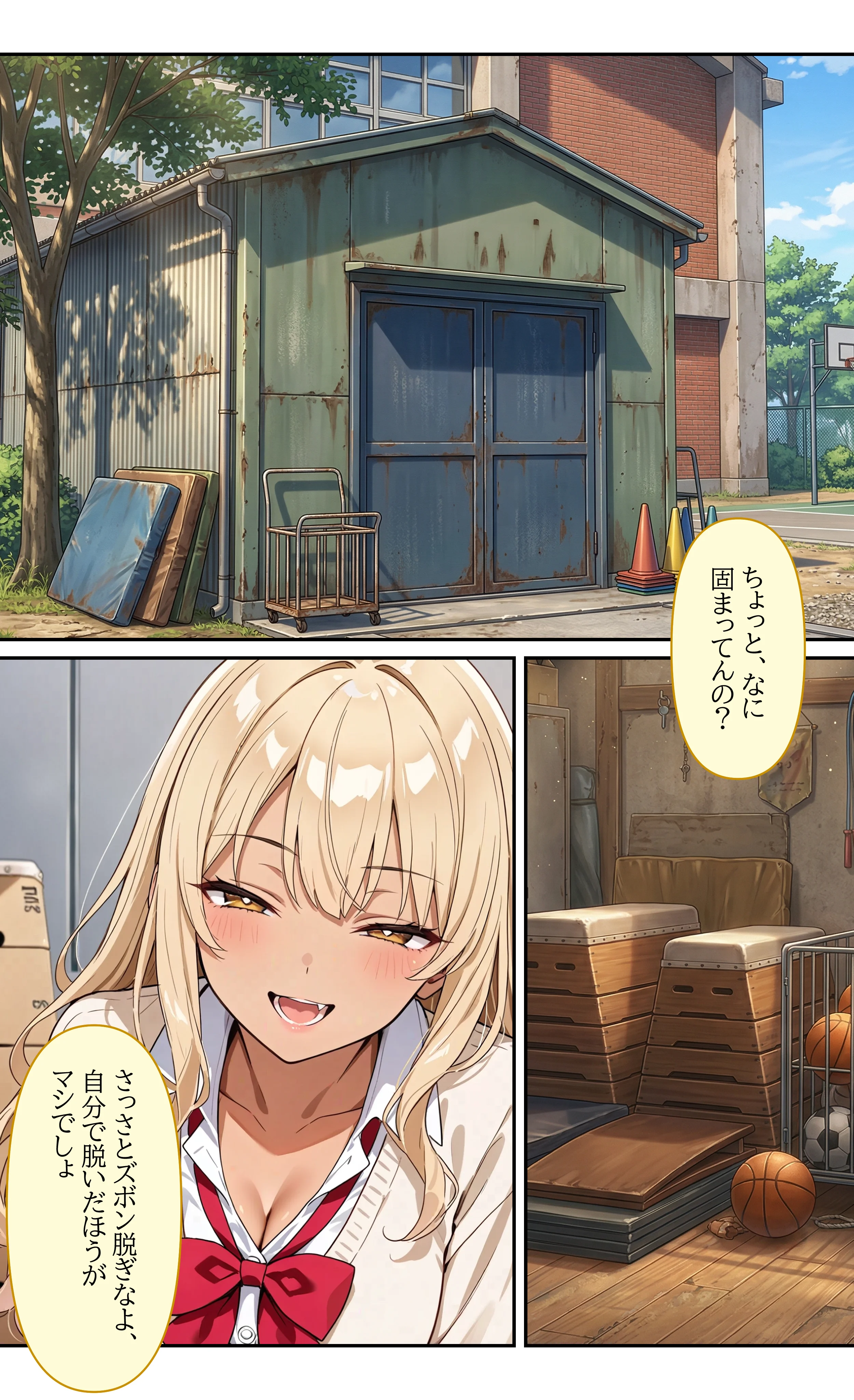 街中のギャル掃除屋になろうと決意した話 アヘ顔・お姉さん・ギャル サンプル1ページ目(モコヤツ)