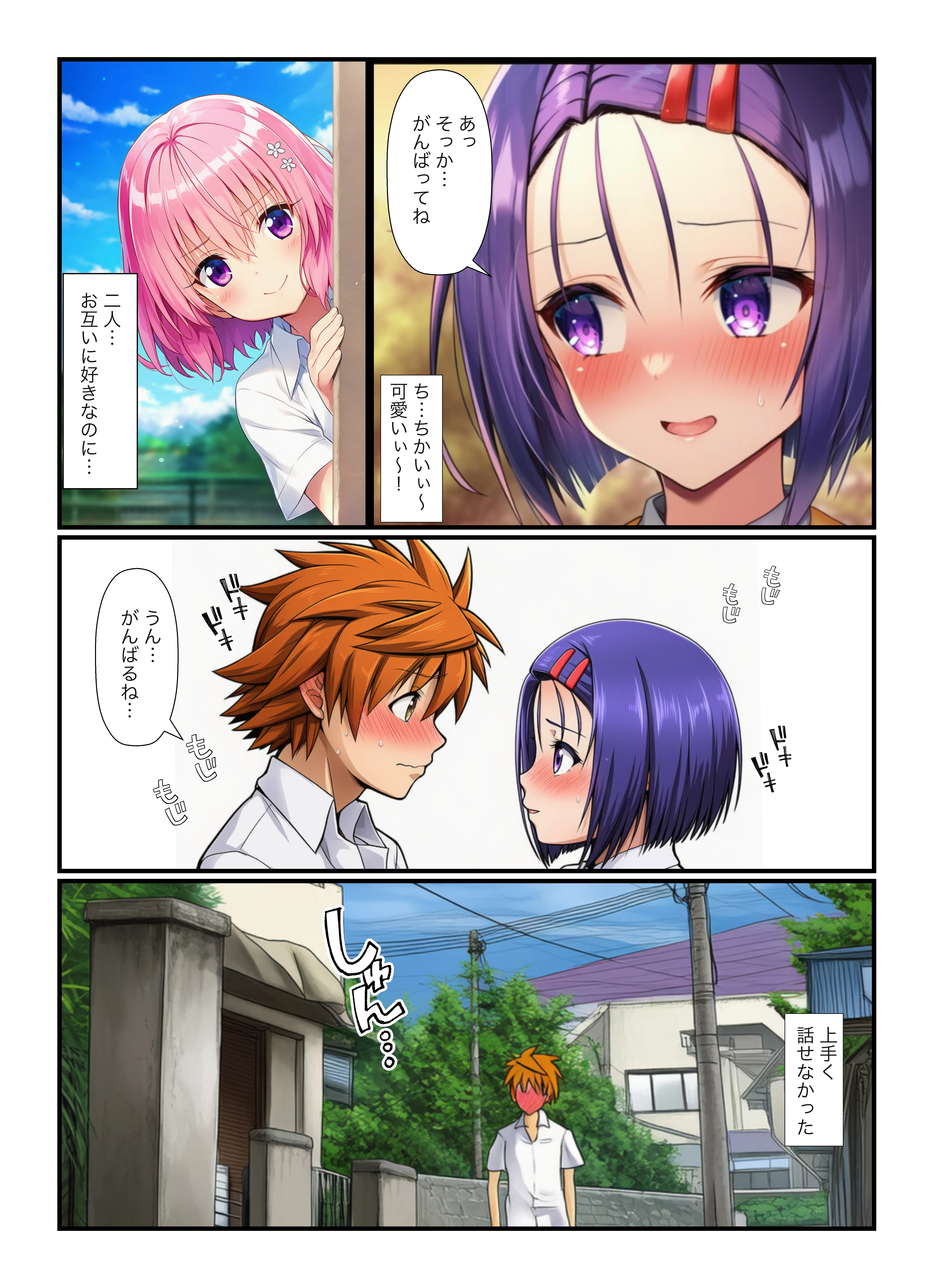 リトが催●でヤリチン！春菜とイチャラブ中出し、モモと浮気セックスでザーメン腟内射精 ハーレム・ラブコメ・不倫 サンプル2ページ目(鼻紙)