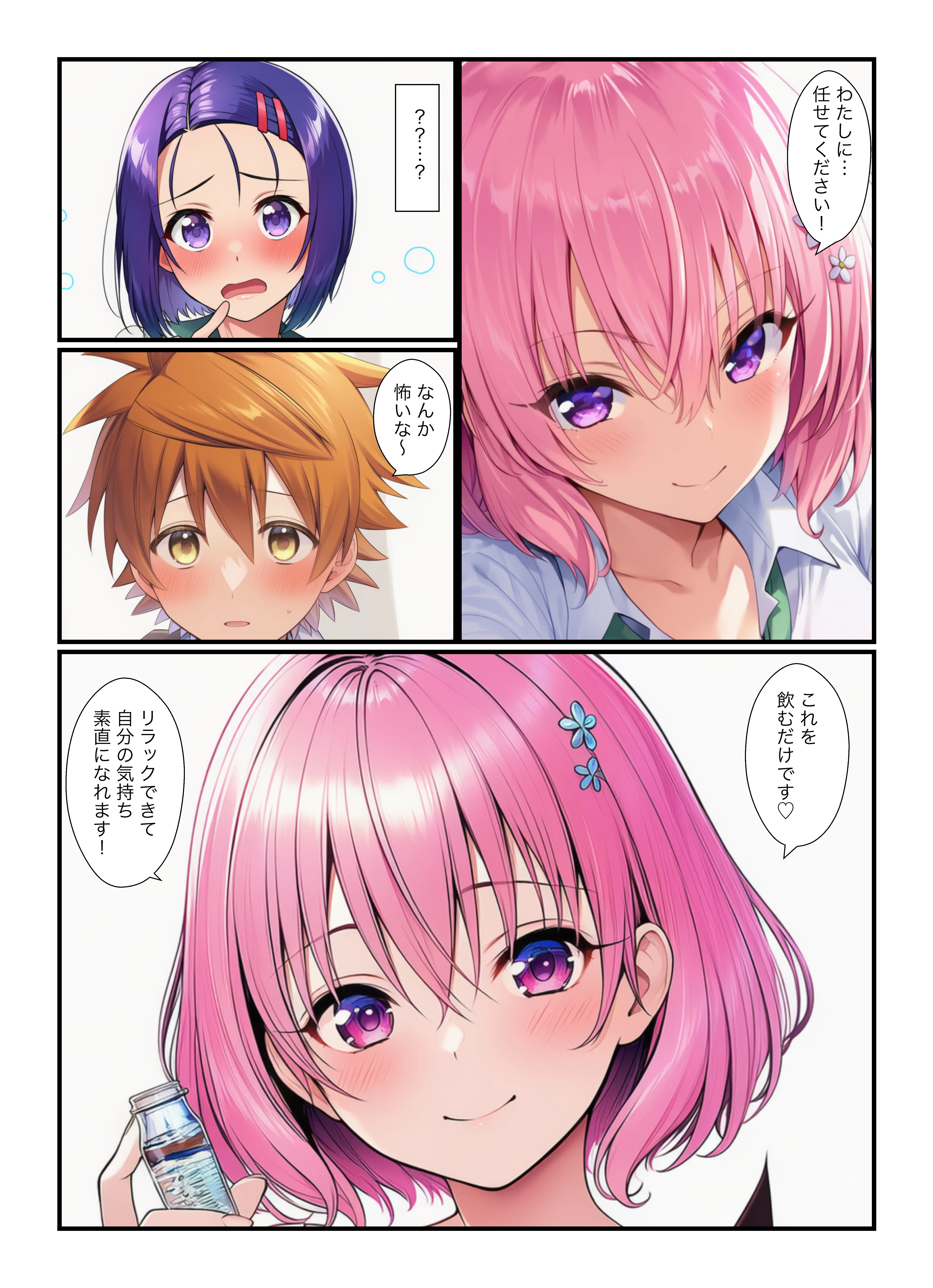 リトが催●でヤリチン！春菜とイチャラブ中出し、モモと浮気セックスでザーメン腟内射精 ハーレム・ラブコメ・不倫 サンプル6ページ目(鼻紙)