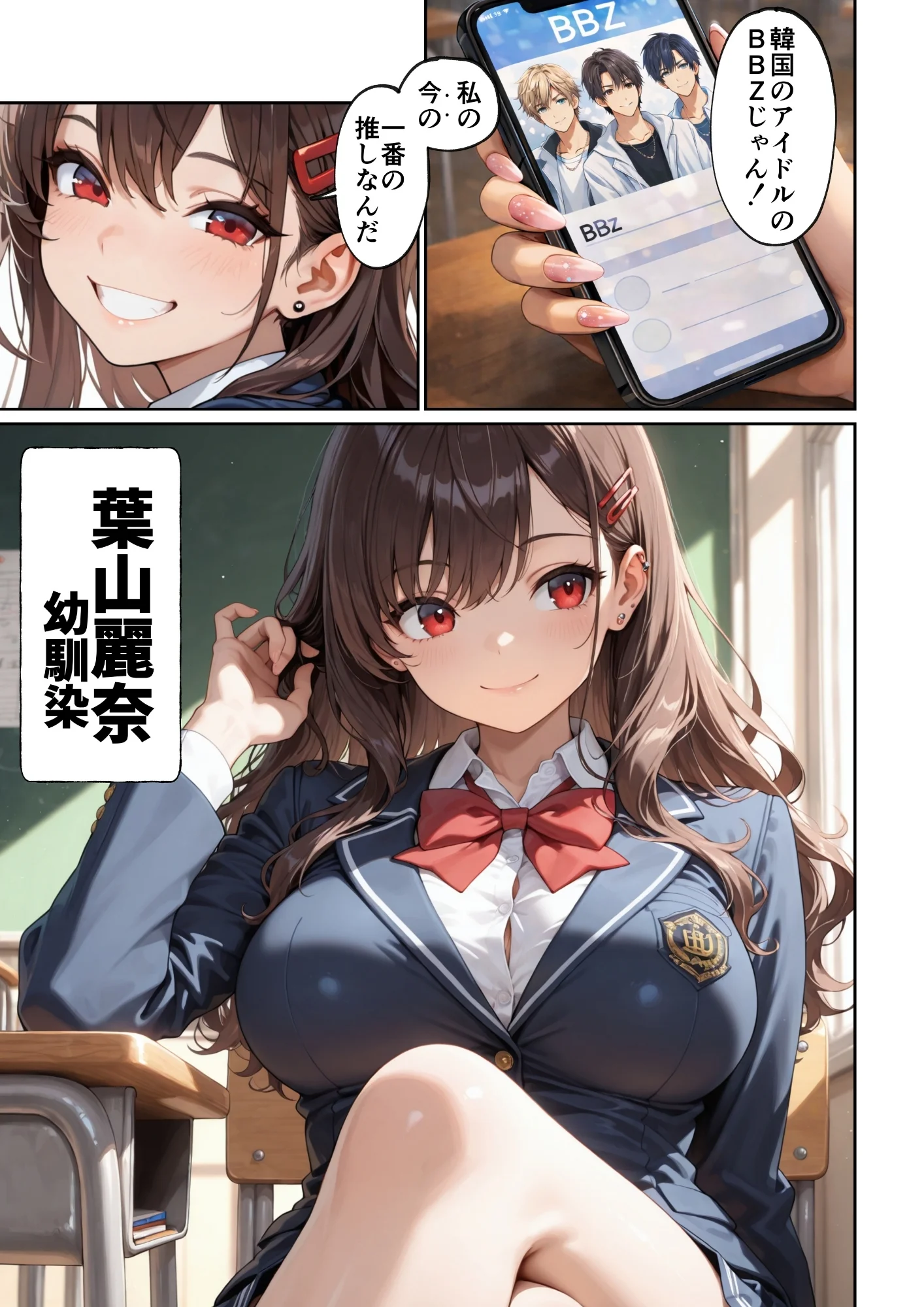 昔、俺をバカにしていた幼馴染を10年後港区のタワマンに呼び出して朝まで〇〇する話。 拘束・幼なじみ・巨乳 サンプル3ページ目（ルミナ）