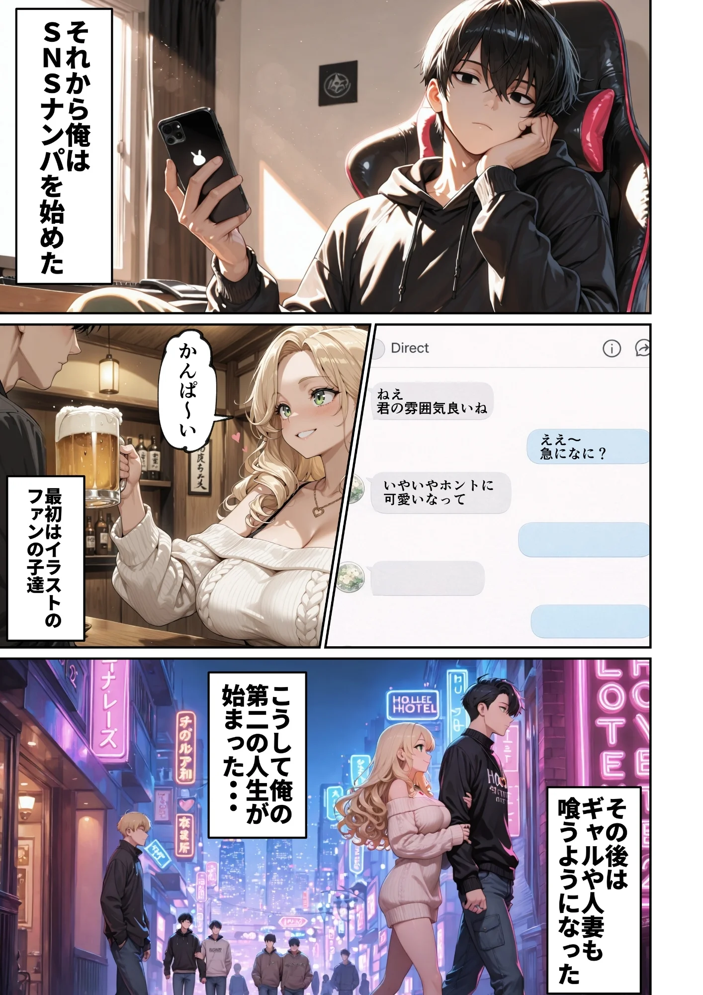 昔、俺をバカにしていた幼馴染を10年後港区のタワマンに呼び出して朝まで〇〇する話。 拘束・幼なじみ・巨乳 サンプル16ページ目（ルミナ）