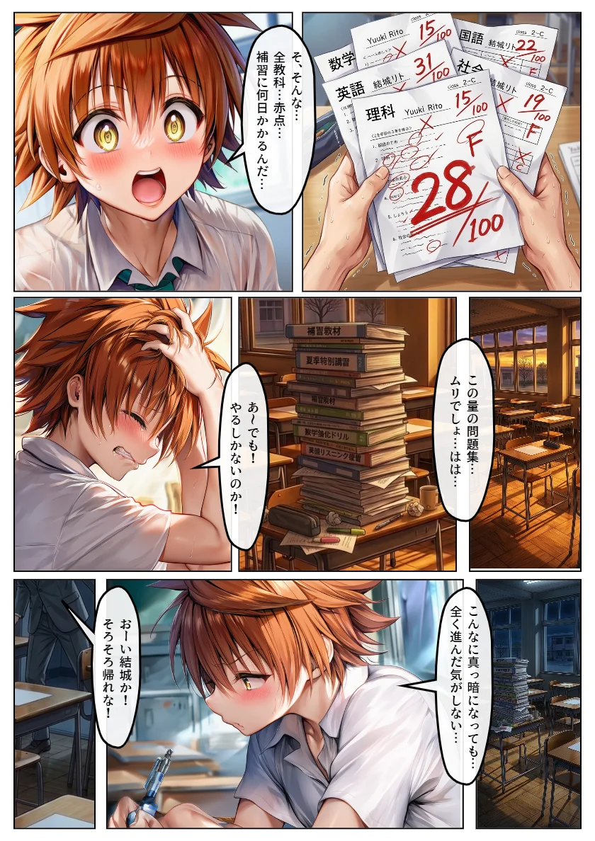 電車でヒロインとハーレムSEX！パンチラ誘惑で勃起を抑えられないリトに公開セクハラ 制服・ラブコメ・パンチラ サンプル1ページ目（黒糖サムライ）