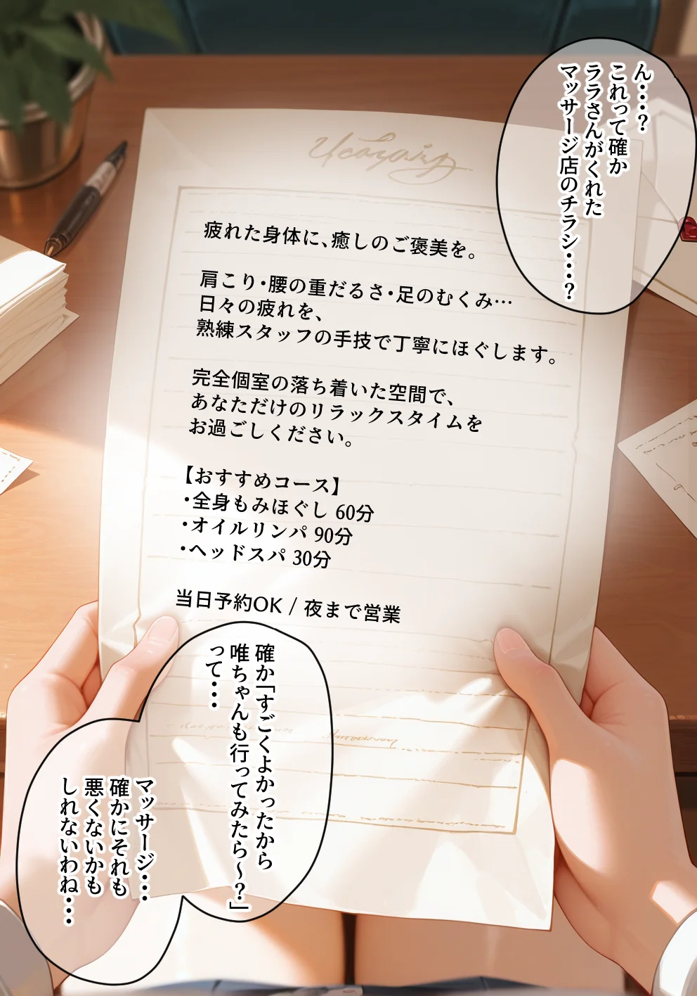 媚薬入りアロマで子宮にキス「先生、これってマッサージですか？」無謀にもイかされまくる話〜風紀委員編〜 NTR・寝取られ・おもちゃ・フェラ サンプル3ページ目(合意不成立ログ)