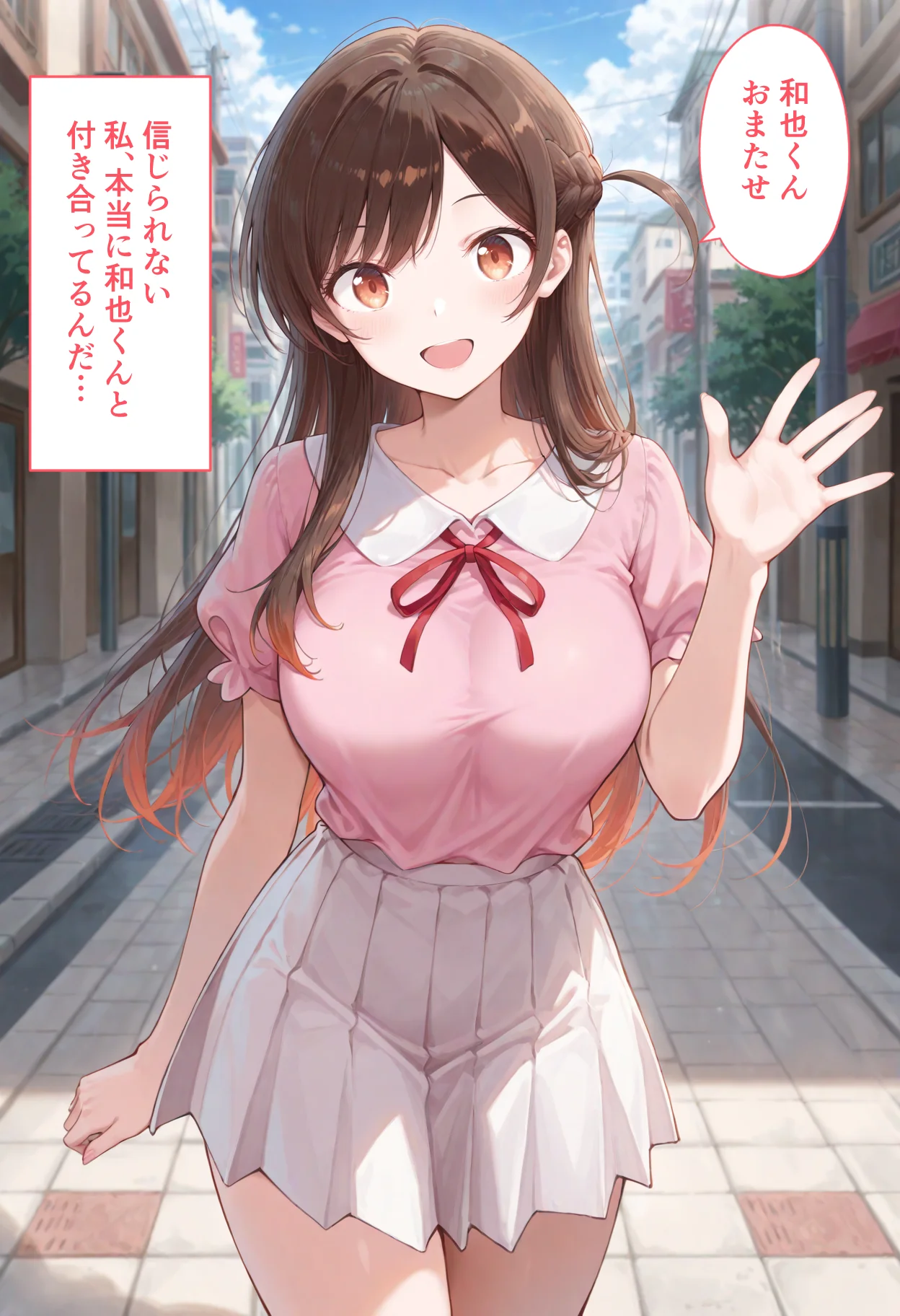 弱みを握られた俺の彼女が寝取られ堕ちるまで 千鶴編 拘束・辱め・制服 サンプル1ページ目（ぶるーと）