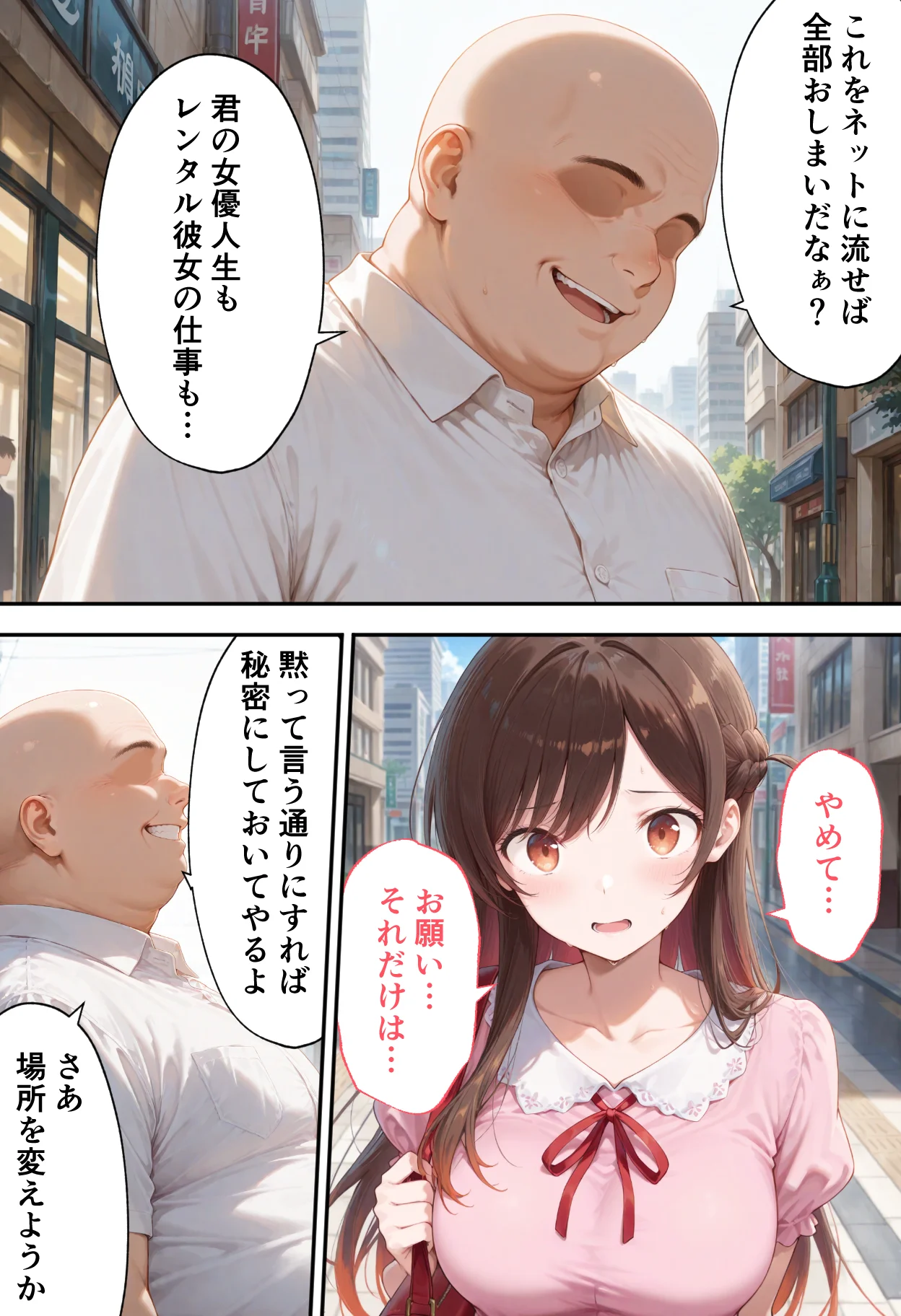 弱みを握られた俺の彼女が寝取られ堕ちるまで 千鶴編 拘束・辱め・制服 サンプル14ページ目（ぶるーと）