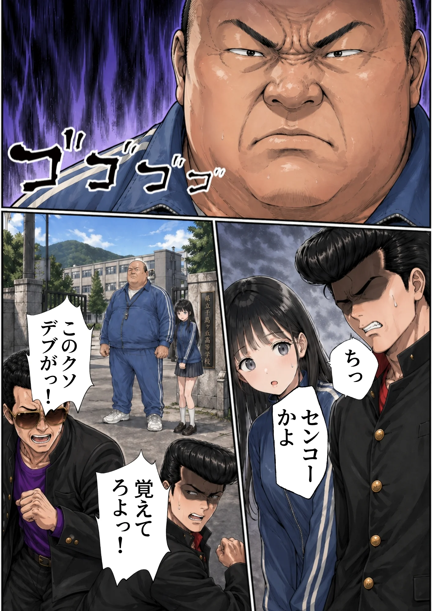 【昭和編】想いを寄せていたクラスメイトが中年メタボ教師（BMI40）と肉体関係だった件 制服・学園もの・中出し サンプル18ページ目（竿役が種付けおじさんじゃないとヌケないんだが・・・）