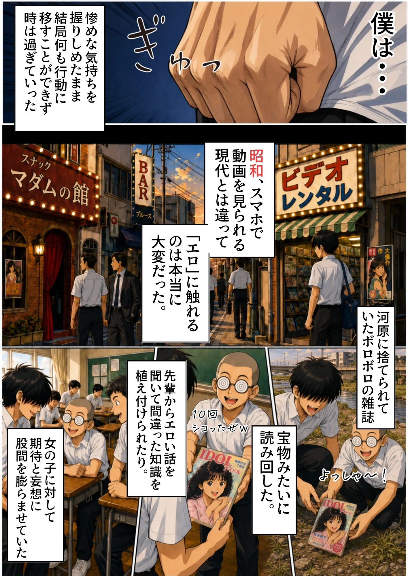 【昭和編】想いを寄せていたクラスメイトが中年メタボ教師（BMI40）と肉体関係だった件 制服・学園もの・中出し サンプル21ページ目（竿役が種付けおじさんじゃないとヌケないんだが・・・）