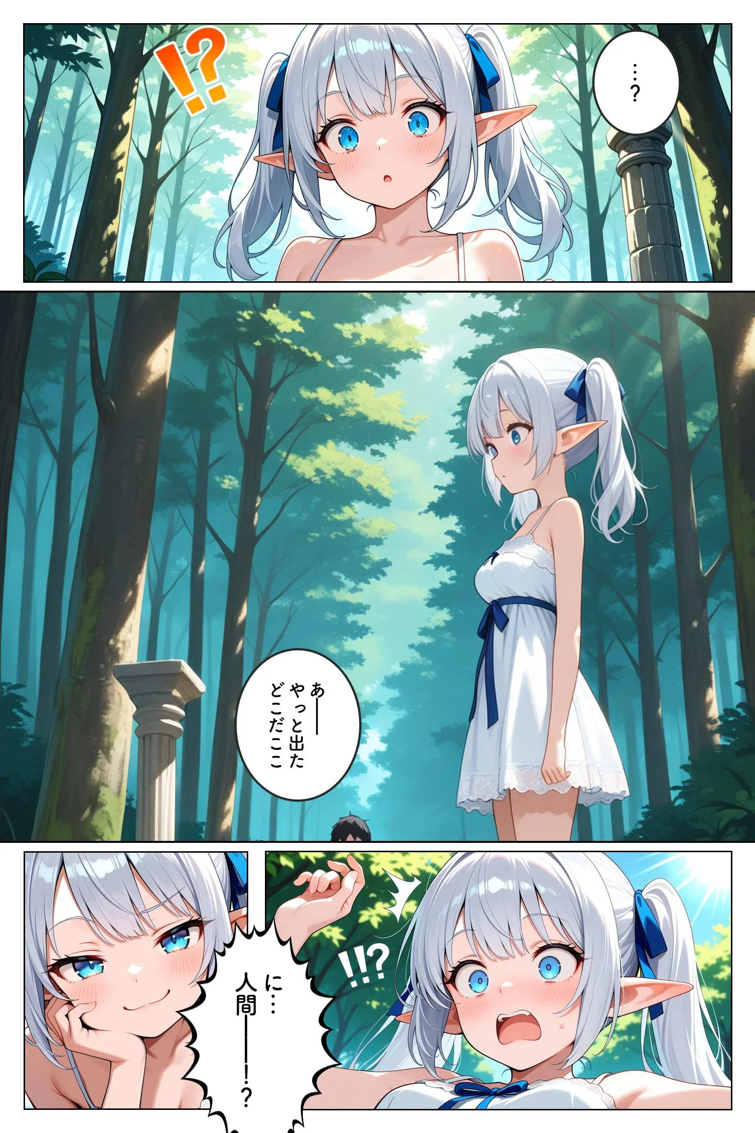 高貴なエルフが人間ごときに堕ちるわけないだろ ファンタジー 処女 ツンデレ サンプル3ページ目（むふわーくす）