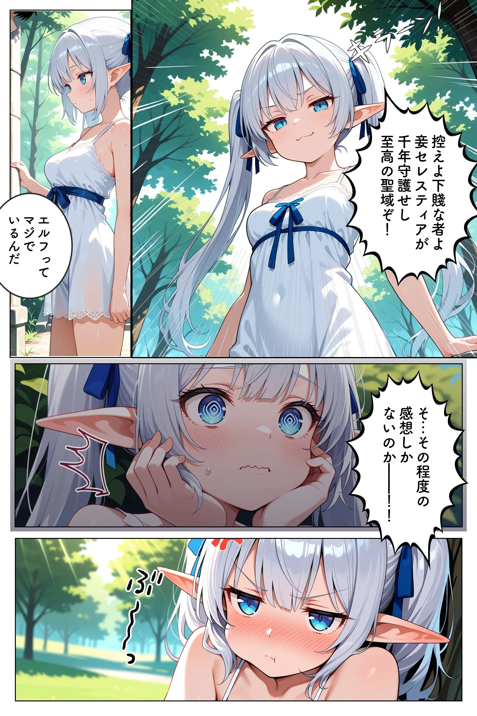 高貴なエルフが人間ごときに堕ちるわけないだろ ファンタジー 処女 ツンデレ サンプル4ページ目（むふわーくす）