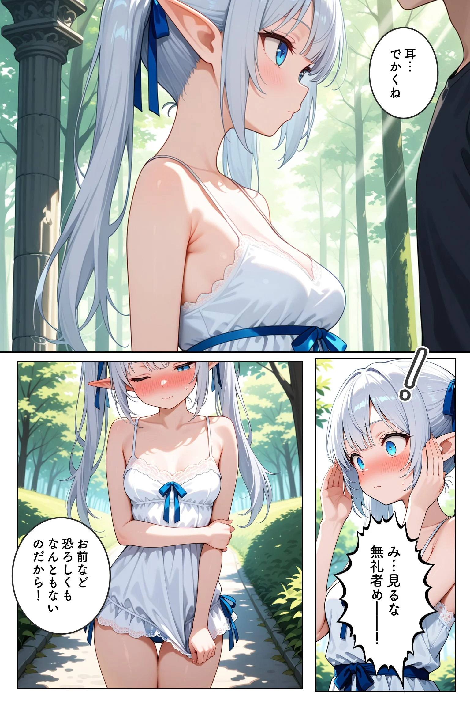 高貴なエルフが人間ごときに堕ちるわけないだろ ファンタジー 処女 ツンデレ サンプル5ページ目（むふわーくす）