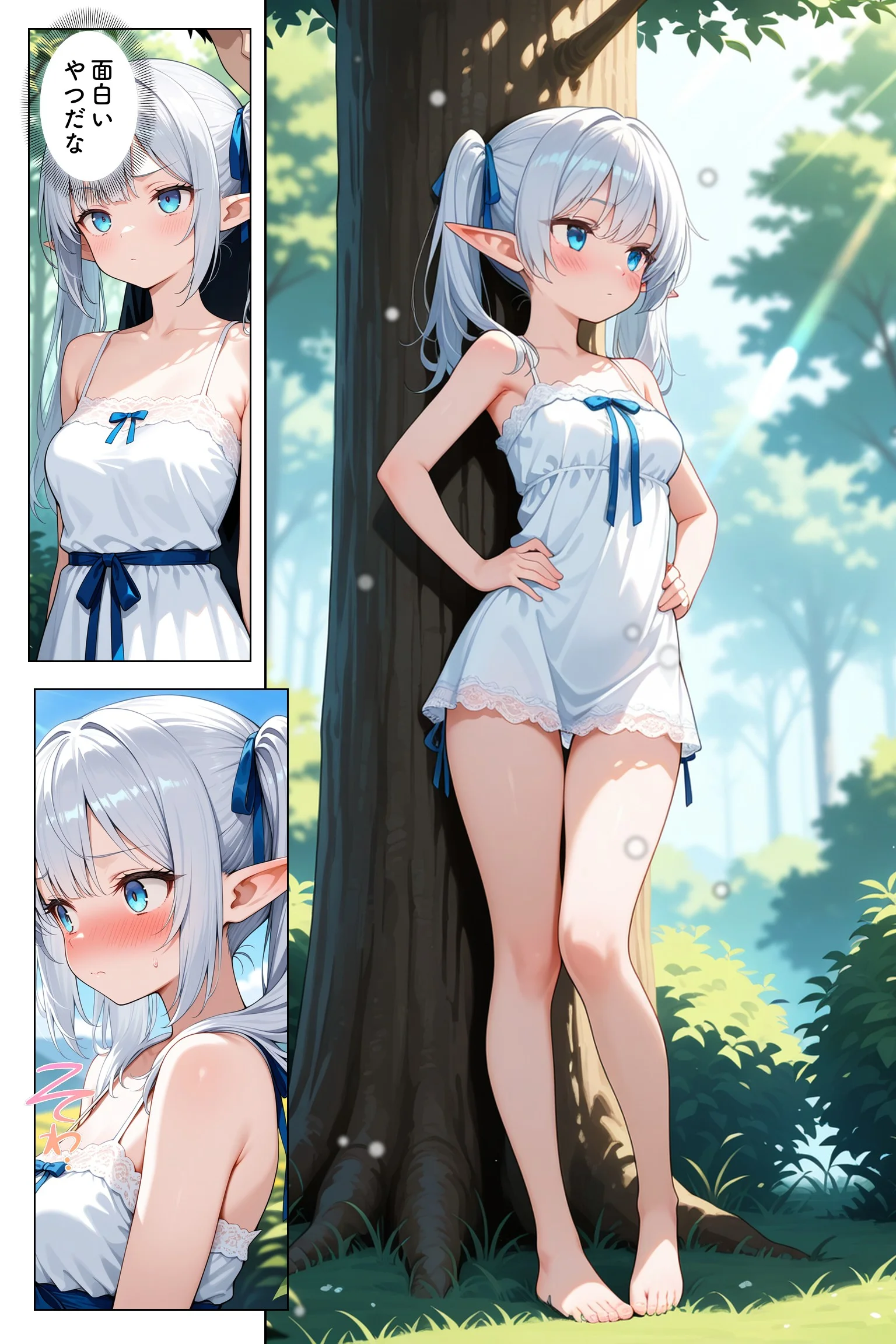 高貴なエルフが人間ごときに堕ちるわけないだろ ファンタジー 処女 ツンデレ サンプル9ページ目（むふわーくす）