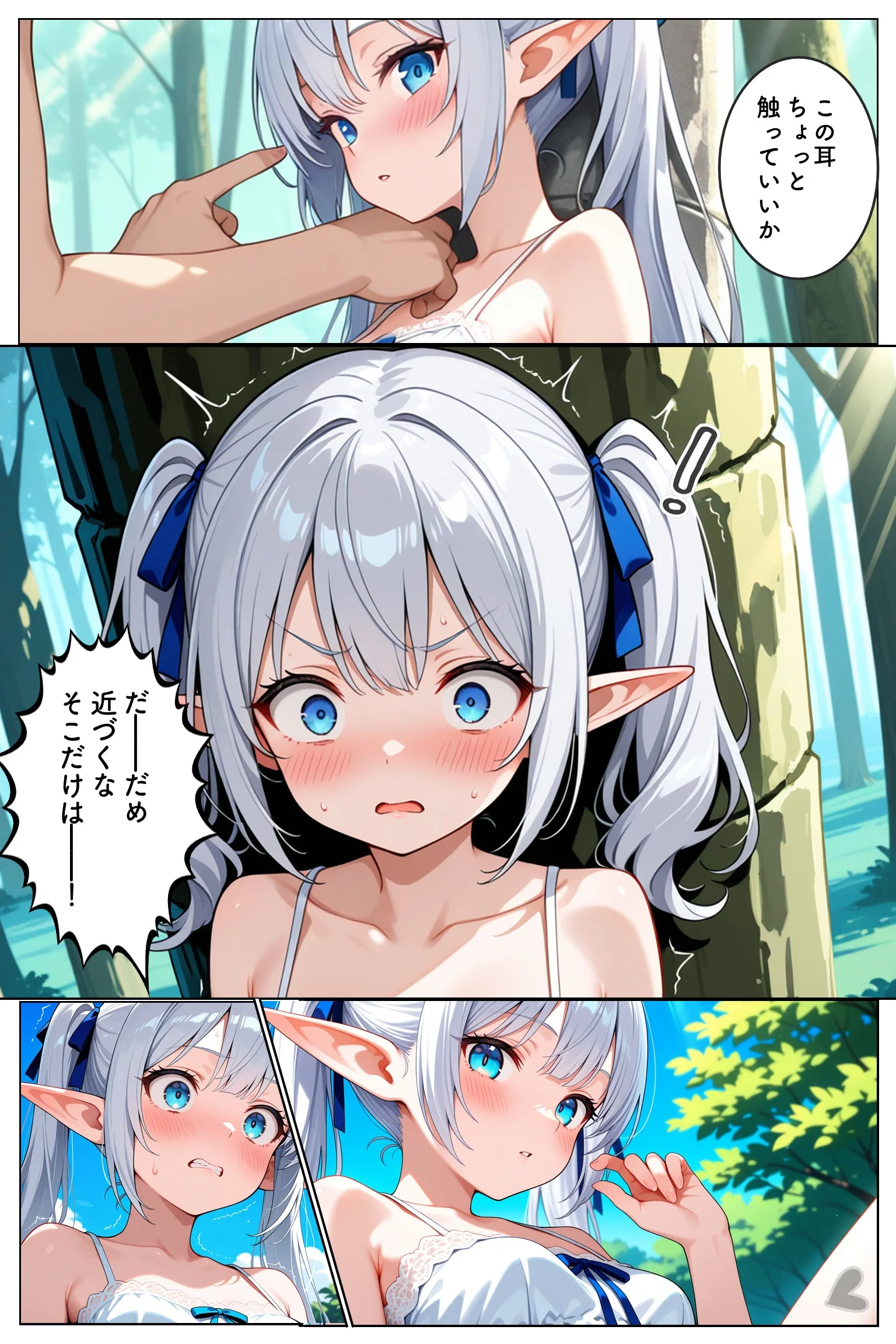 高貴なエルフが人間ごときに堕ちるわけないだろ ファンタジー 処女 ツンデレ サンプル10ページ目（むふわーくす）