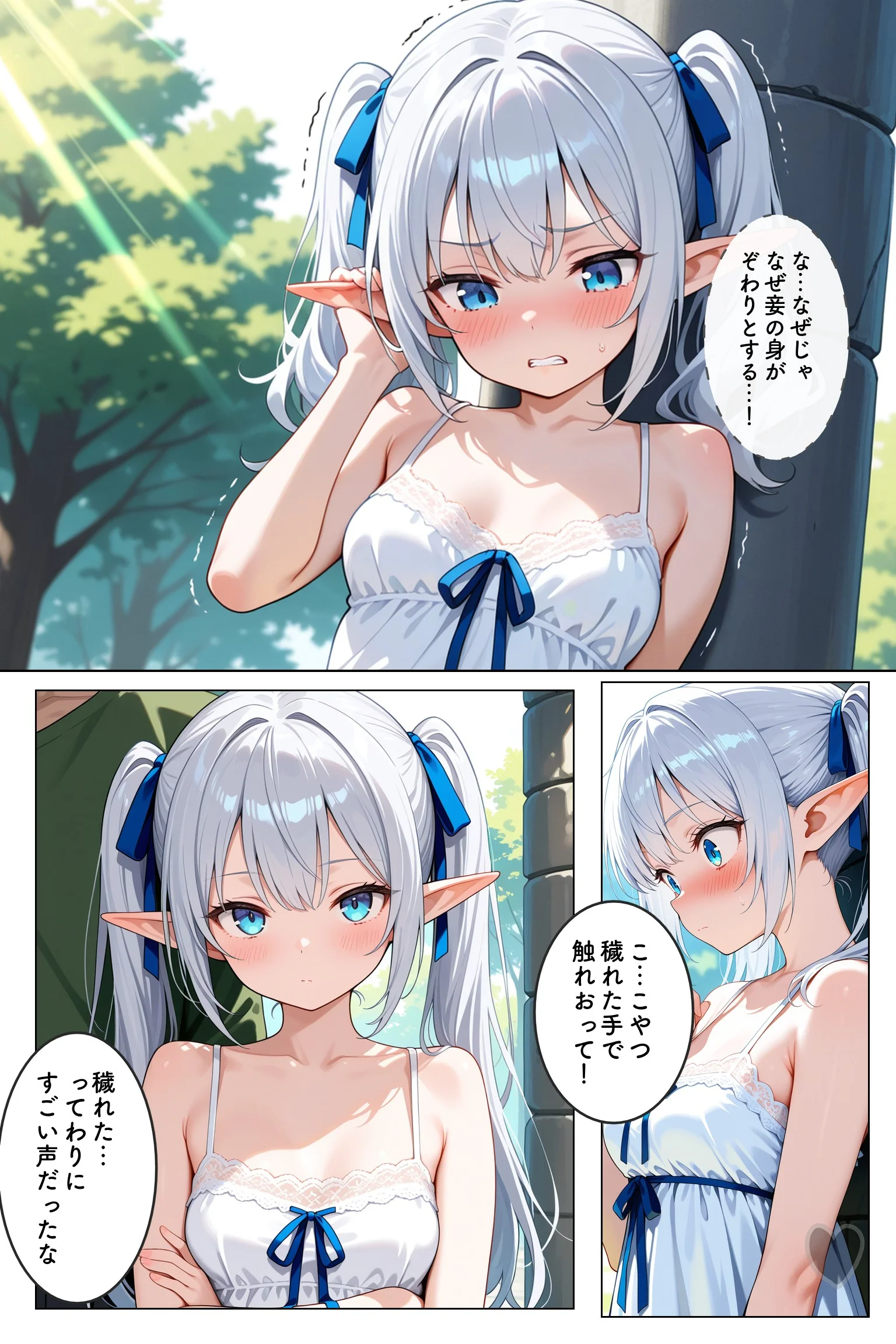 高貴なエルフが人間ごときに堕ちるわけないだろ ファンタジー 処女 ツンデレ サンプル12ページ目（むふわーくす）