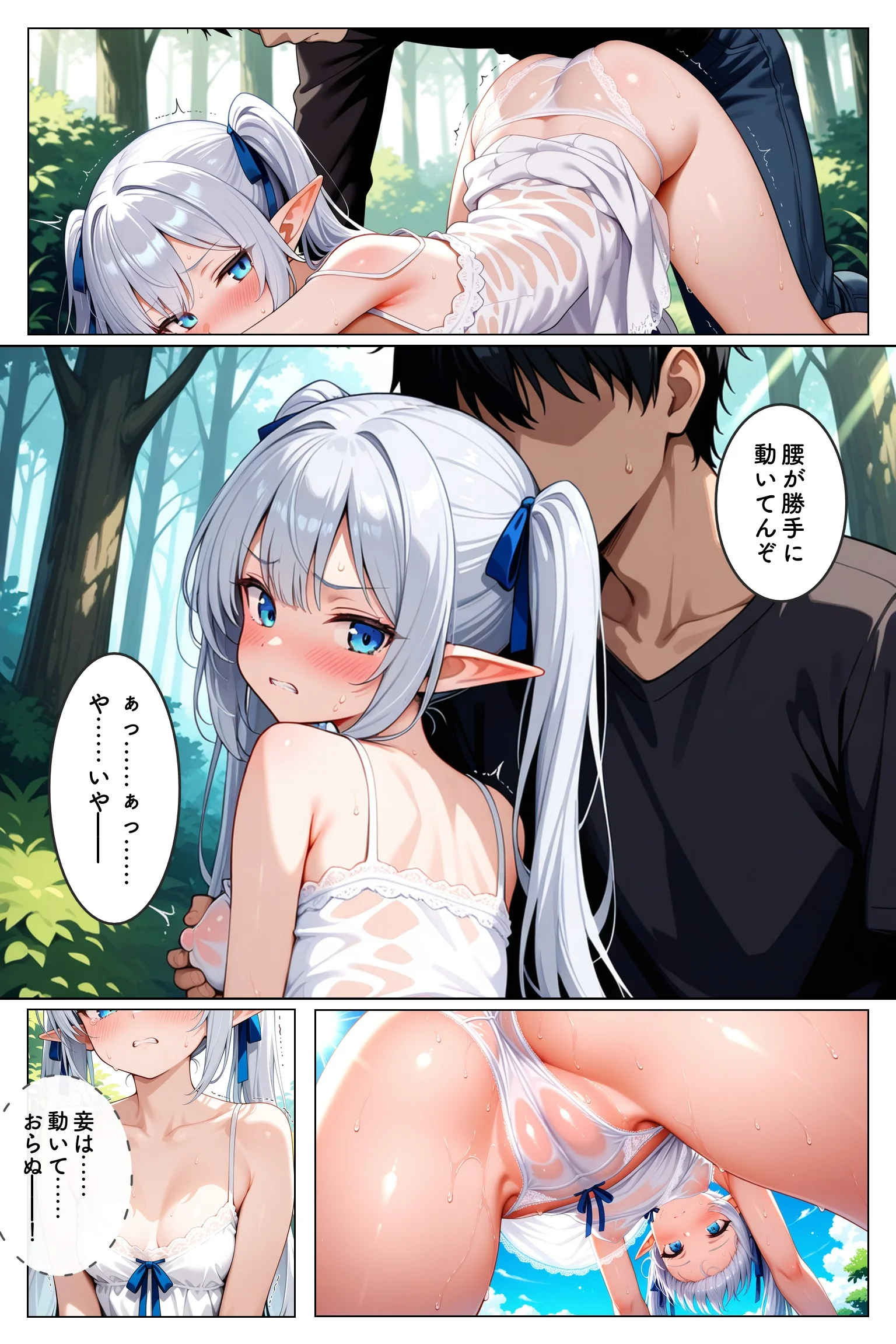 高貴なエルフが人間ごときに堕ちるわけないだろ ファンタジー 処女 ツンデレ サンプル28ページ目（むふわーくす）