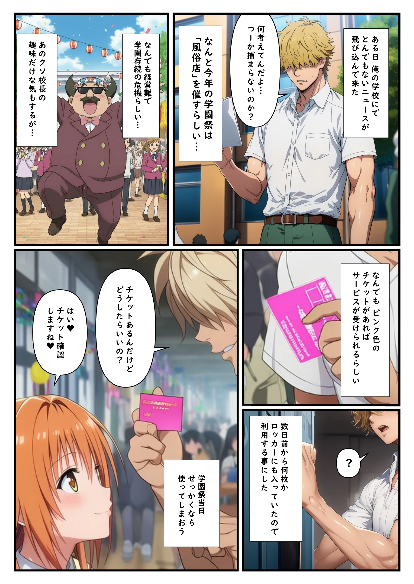 ToL●VEるヒロイン 子作り出来る学園祭風俗店 学園もの 妊婦 中出し サンプル1ページ目（ばみん）