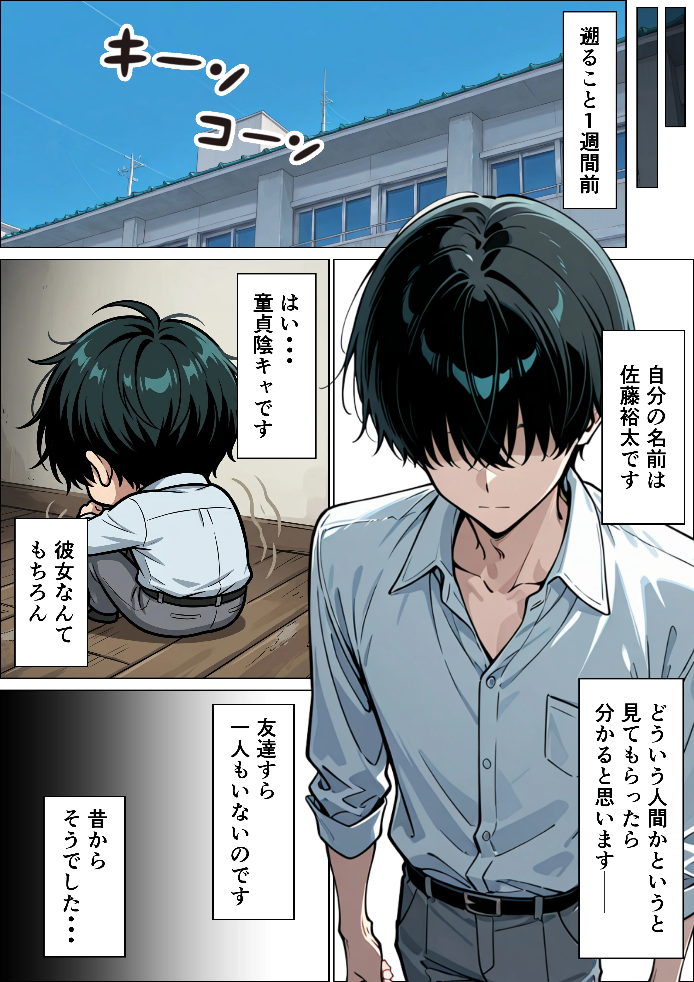 童貞陰キャの僕がクールギャルとマジックミラー車で生ハメセックスした話 羞恥・制服・学園もの サンプル4ページ目（たむりん）