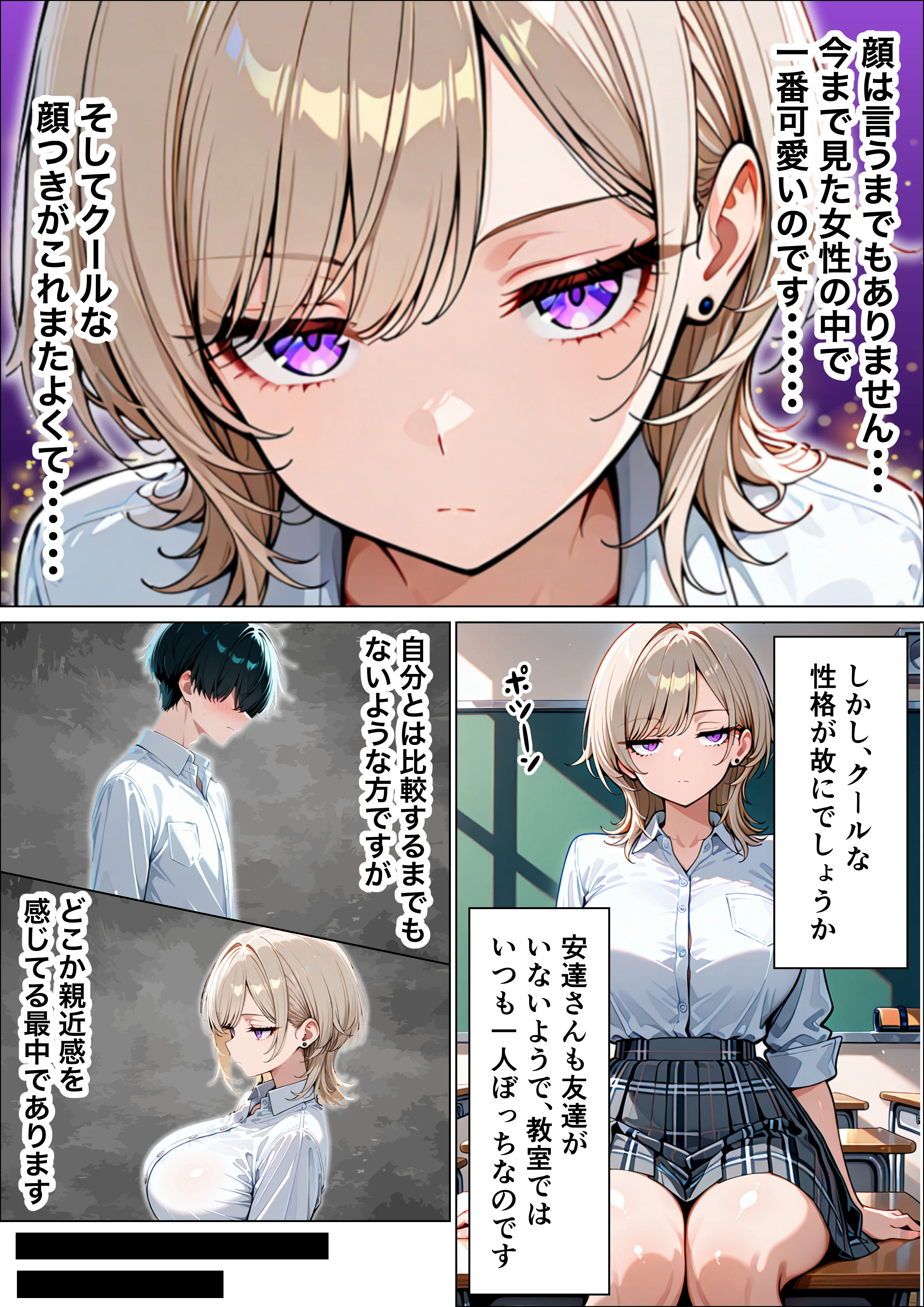 童貞陰キャの僕がクールギャルとマジックミラー車で生ハメセックスした話 羞恥・制服・学園もの サンプル8ページ目（たむりん）
