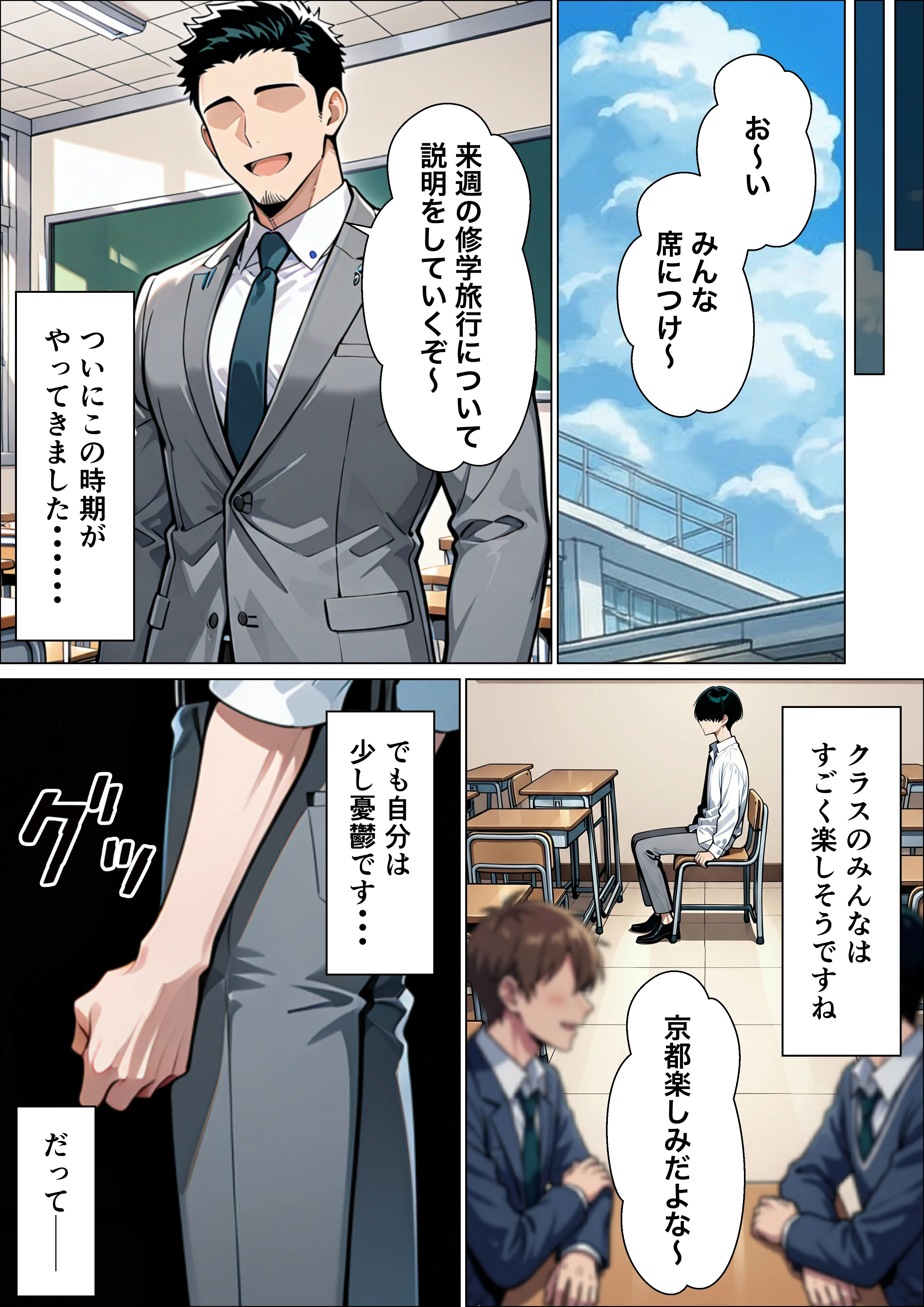 童貞陰キャの僕がクールギャルとマジックミラー車で生ハメセックスした話 羞恥・制服・学園もの サンプル9ページ目（たむりん）