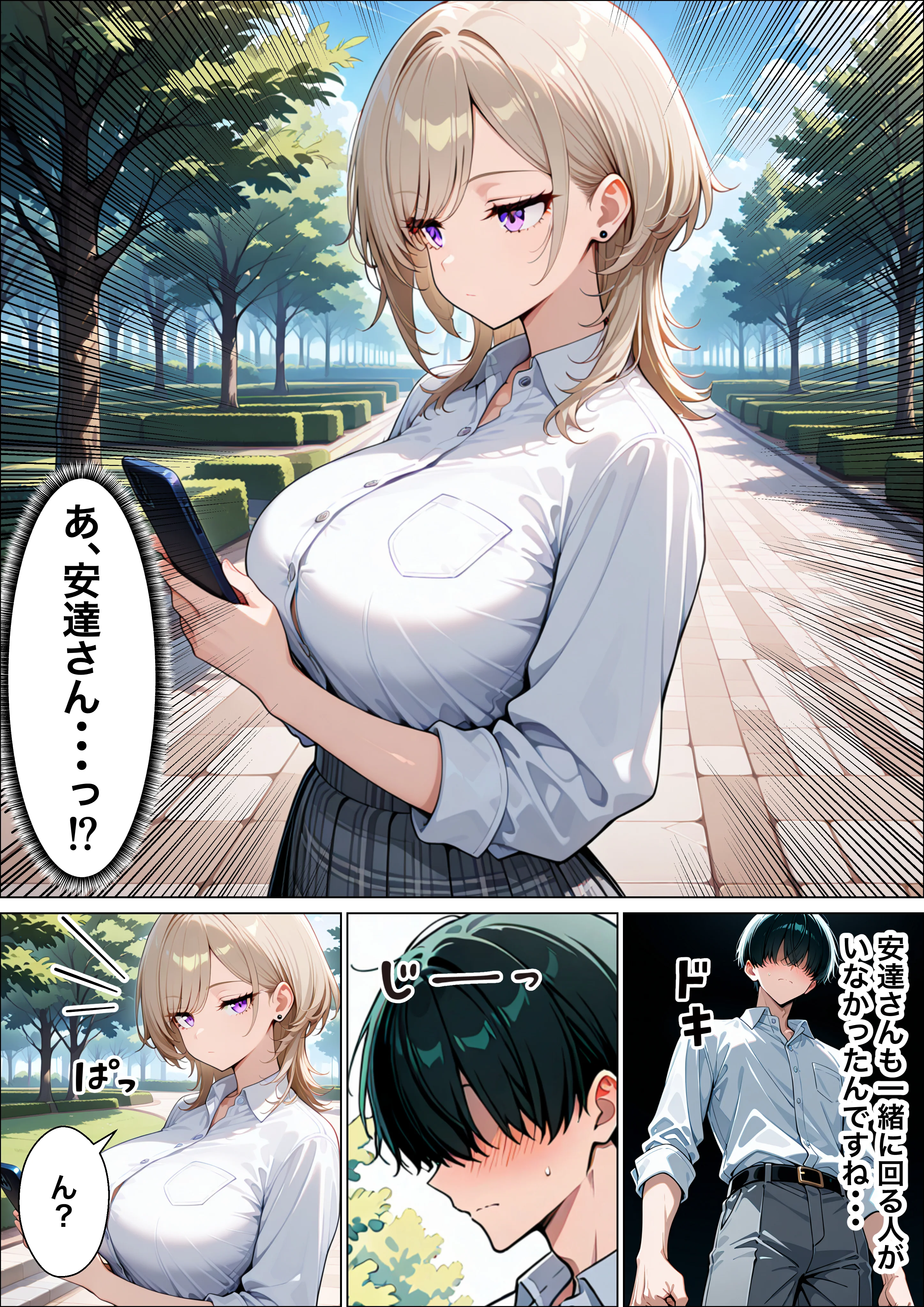 童貞陰キャの僕がクールギャルとマジックミラー車で生ハメセックスした話 羞恥・制服・学園もの サンプル14ページ目（たむりん）